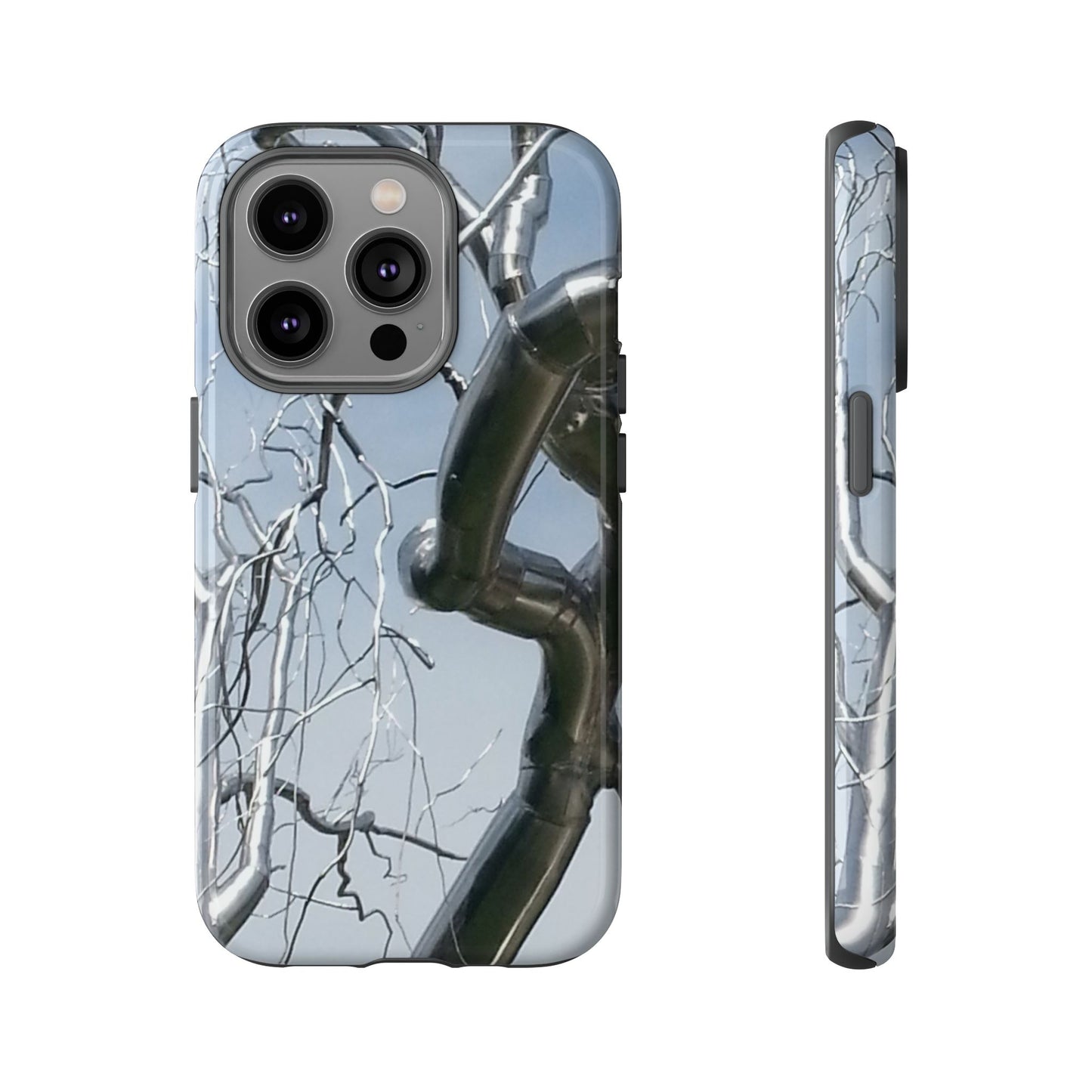 Phone Case - Durable Phone Protector with Bold Metal Nature-inspired Design