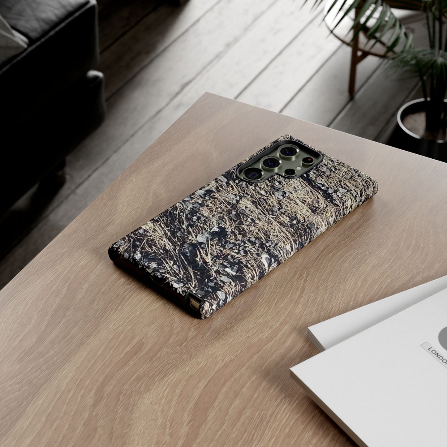 Phone Case -  Nature-Inspired Stone Bed Design for Outdoor Enthusiasts