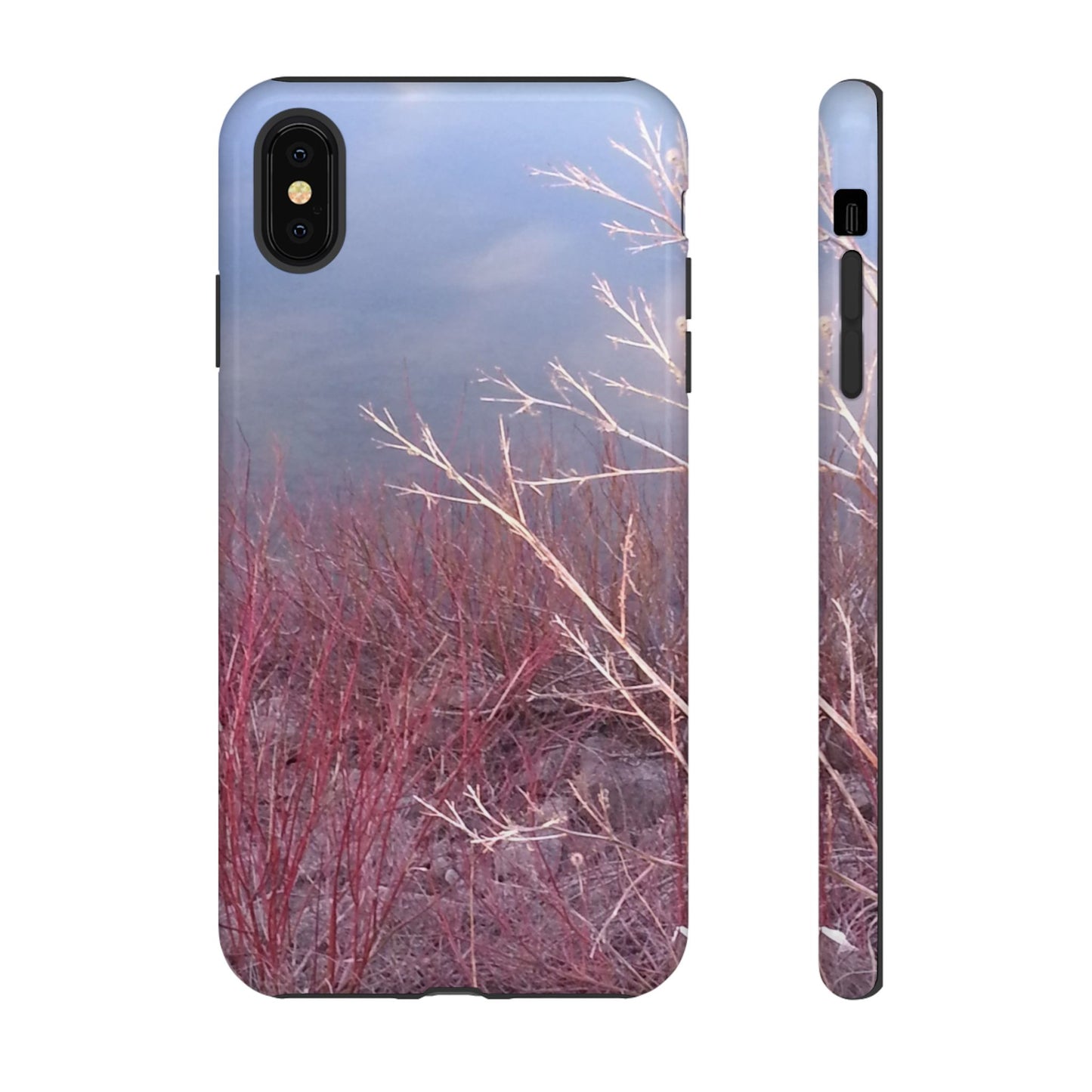 Phone Case - Nature-Inspired Winter Branches Coral Color