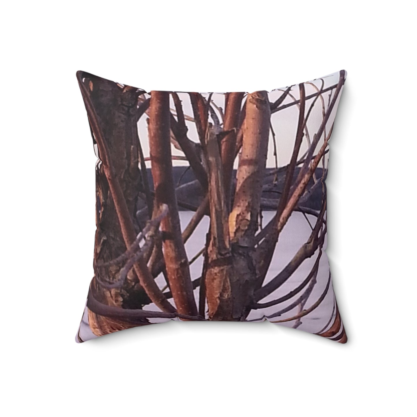 Pillow Nature-Inspired - Branches in Winter - Cozy Home Decor Accessory