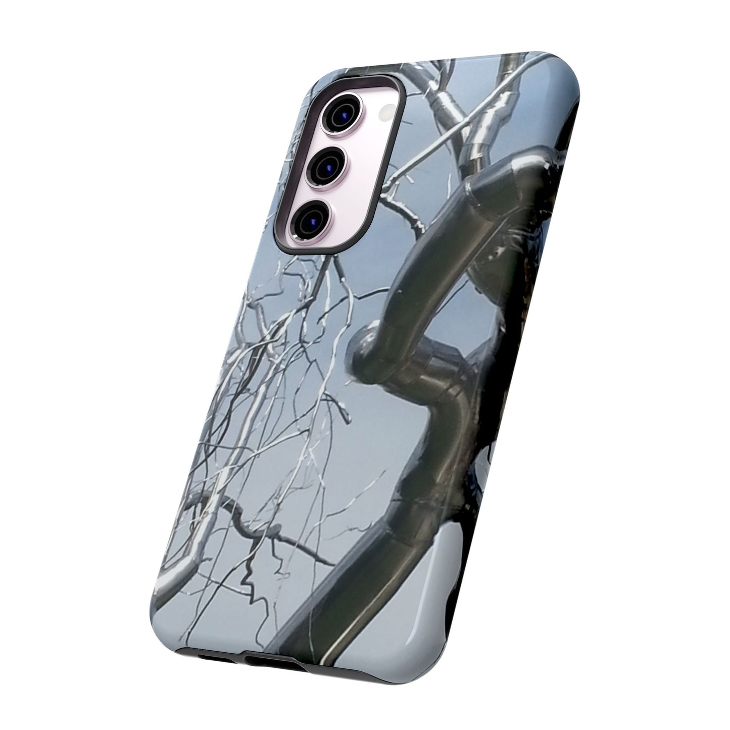 Phone Case - Durable Phone Protector with Bold Metal Nature-inspired Design