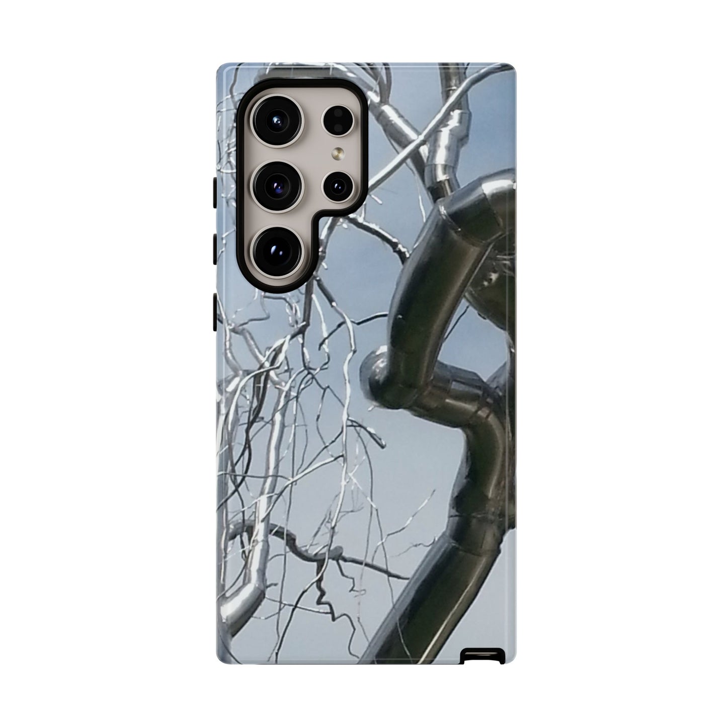 Phone Case - Durable Phone Protector with Bold Metal Nature-inspired Design