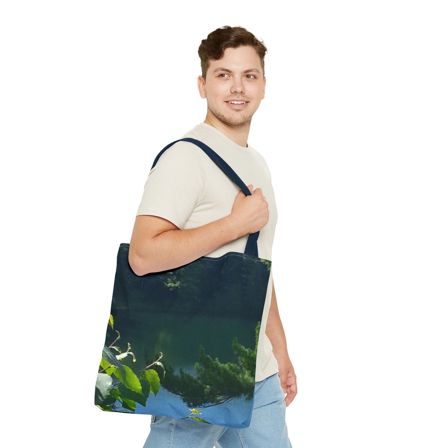 Tote Bag - Nature-inspired Looking Out at the Lake - Ideal for Outdoor Enthusiasts