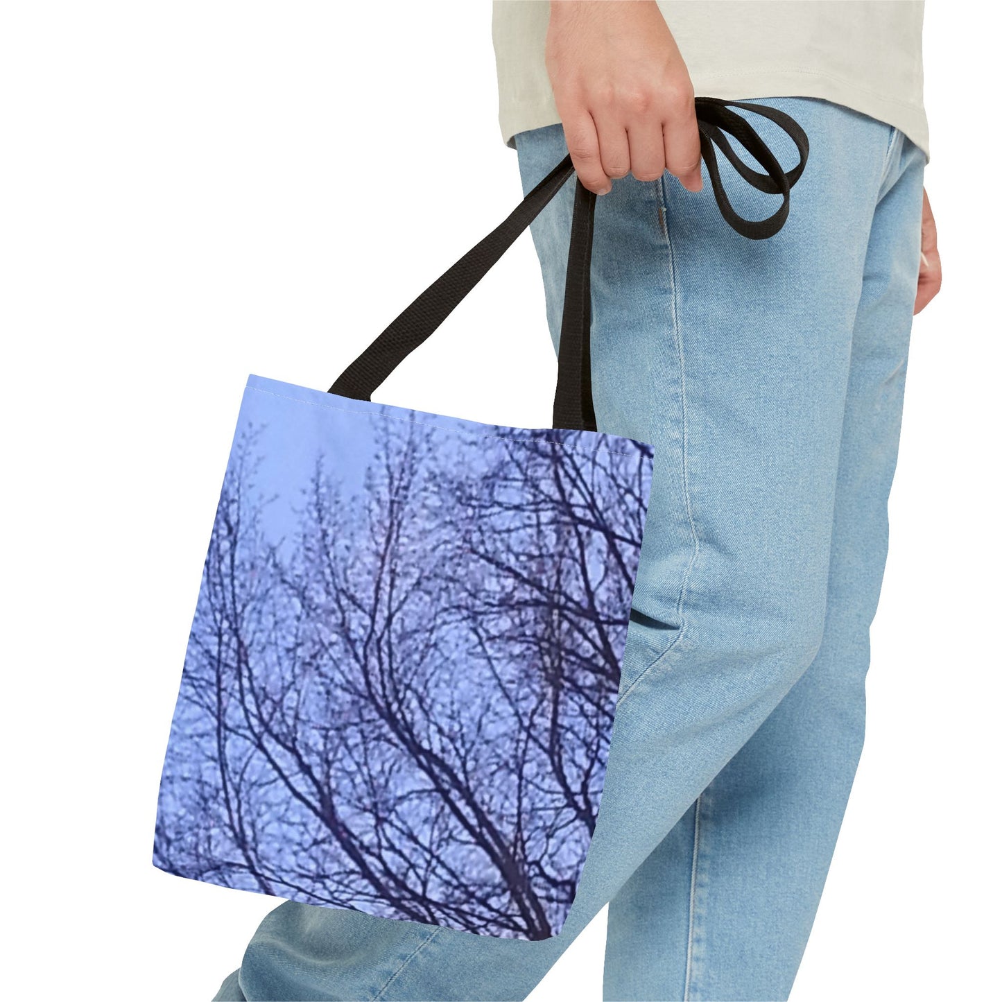 Tote Bag - Nature-Inspired - Tree Silhouette against Blue Sky