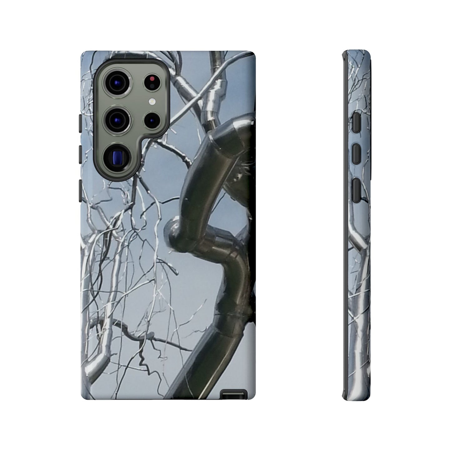 Phone Case - Durable Phone Protector with Bold Metal Nature-inspired Design