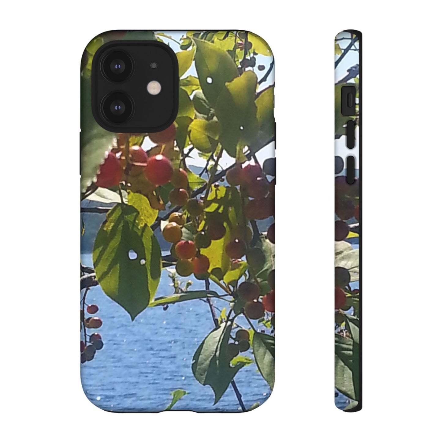 Phone Case - Nature-Inspired  - Vibrant Berry & Water Design