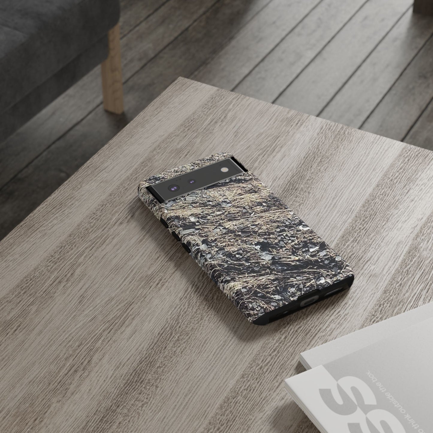 Phone Case -  Nature-Inspired Stone Bed Design for Outdoor Enthusiasts