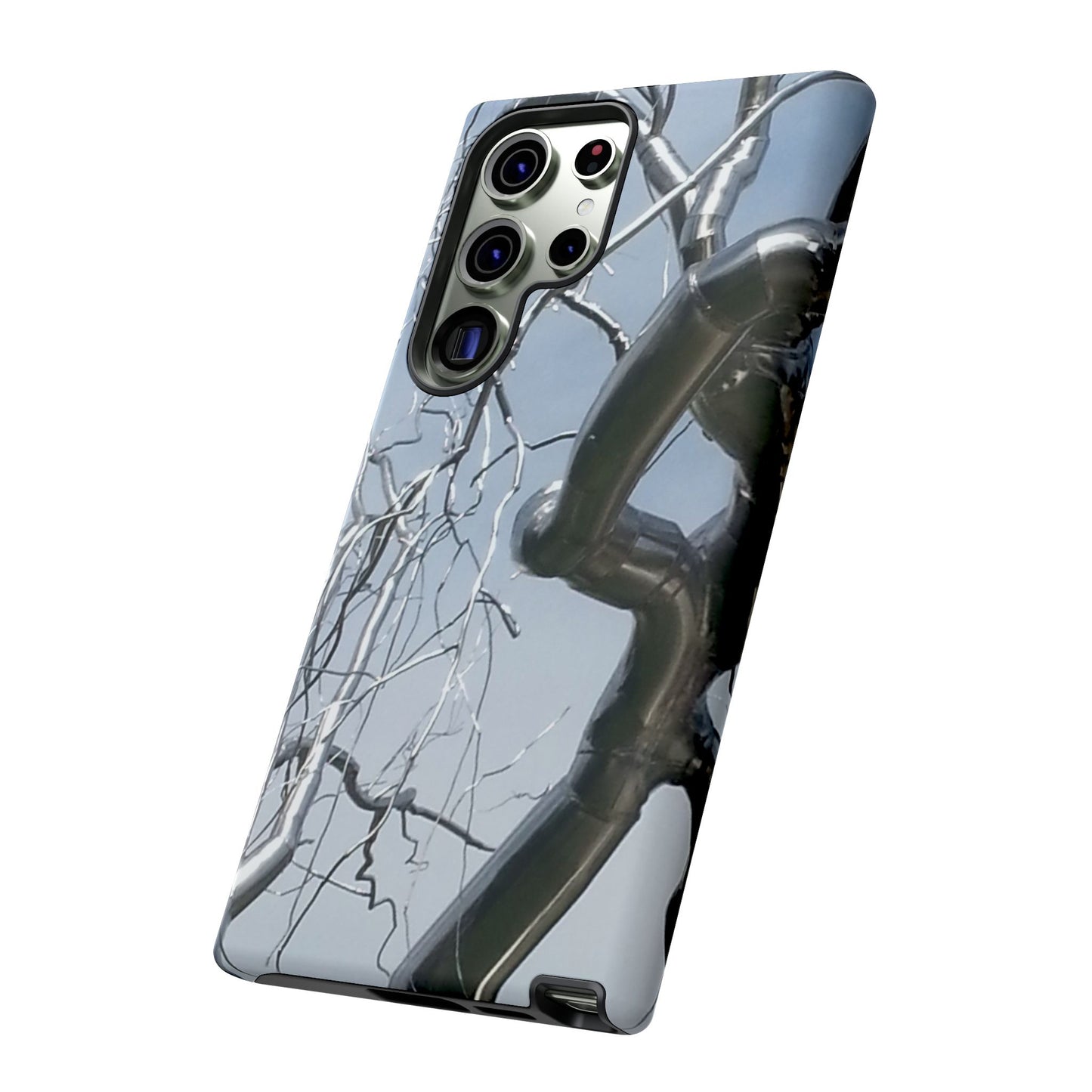 Phone Case - Durable Phone Protector with Bold Metal Nature-inspired Design