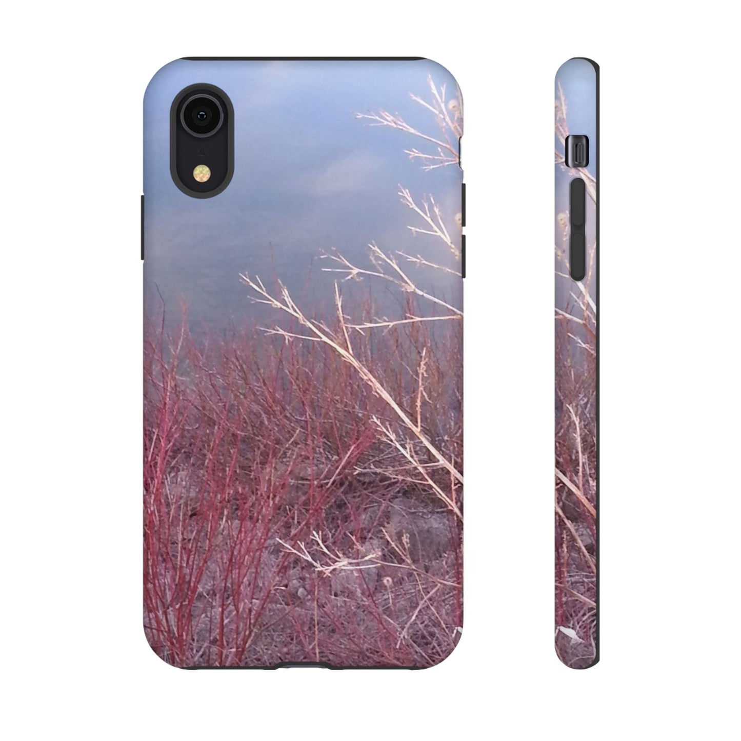 Phone Case - Nature-Inspired Winter Branches Coral Color