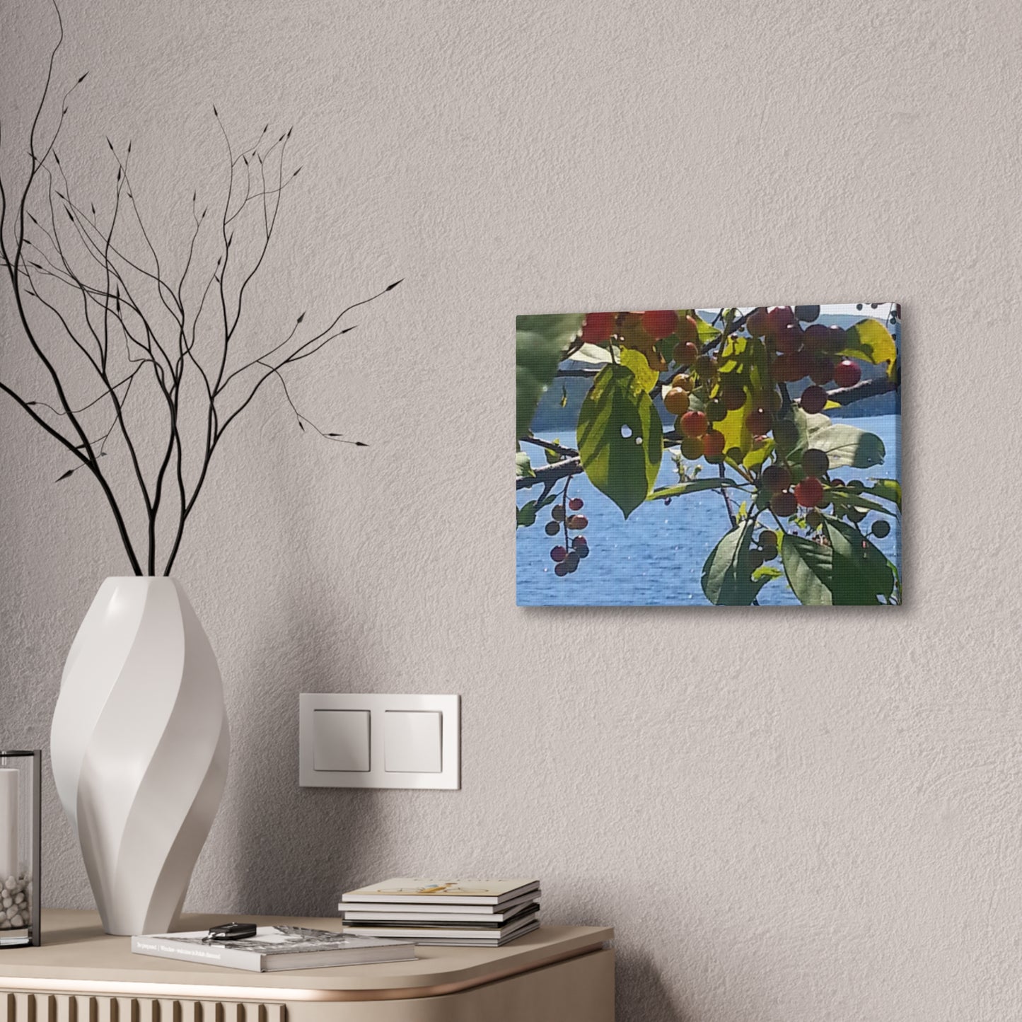 Canvas Art  Nature-Inspired - Scenic Berry Branch