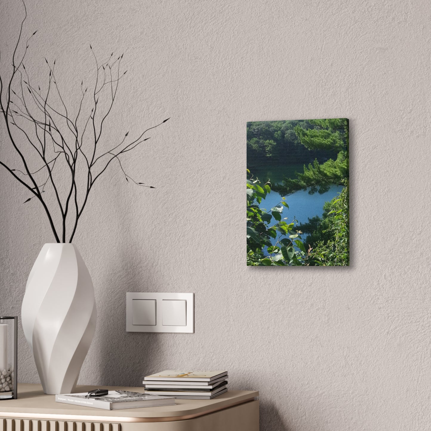 Canvas Art - Nature-inspired Overlooking the Lake