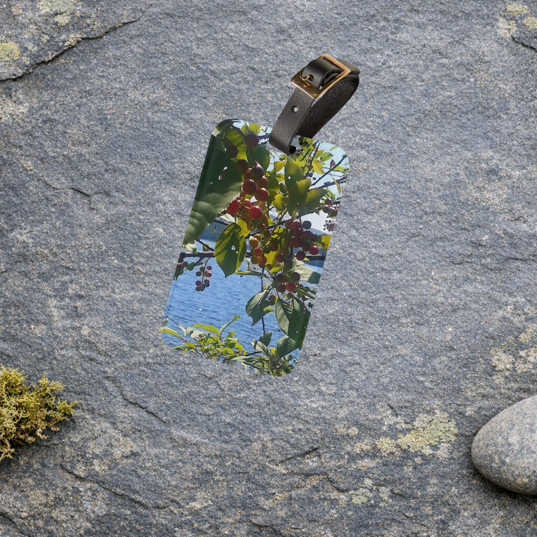 Flagrant Red Tones | Deep Ruby Thicket Luggage Tag | The Flow Collection