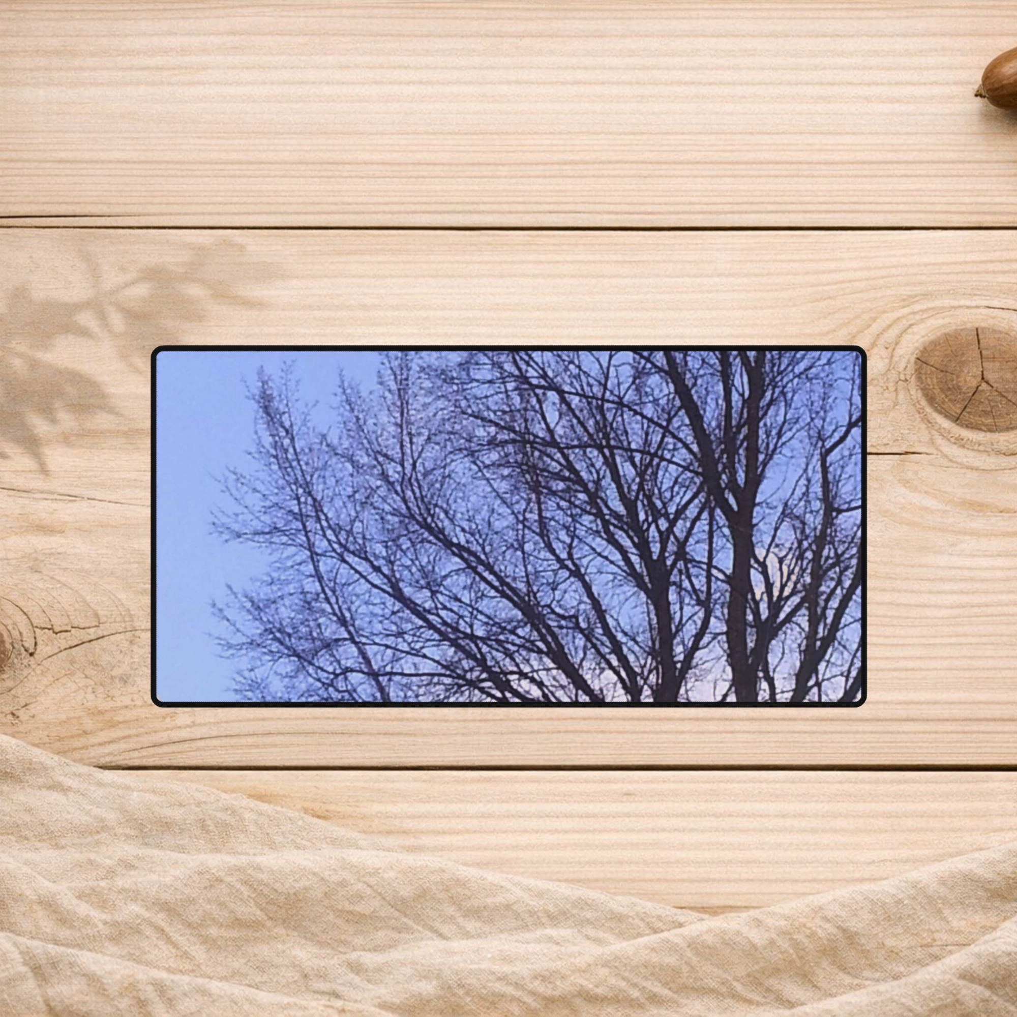 Ascending Vision | Cerulean Evening Silhouette Desk Mat | The Nurture Collection