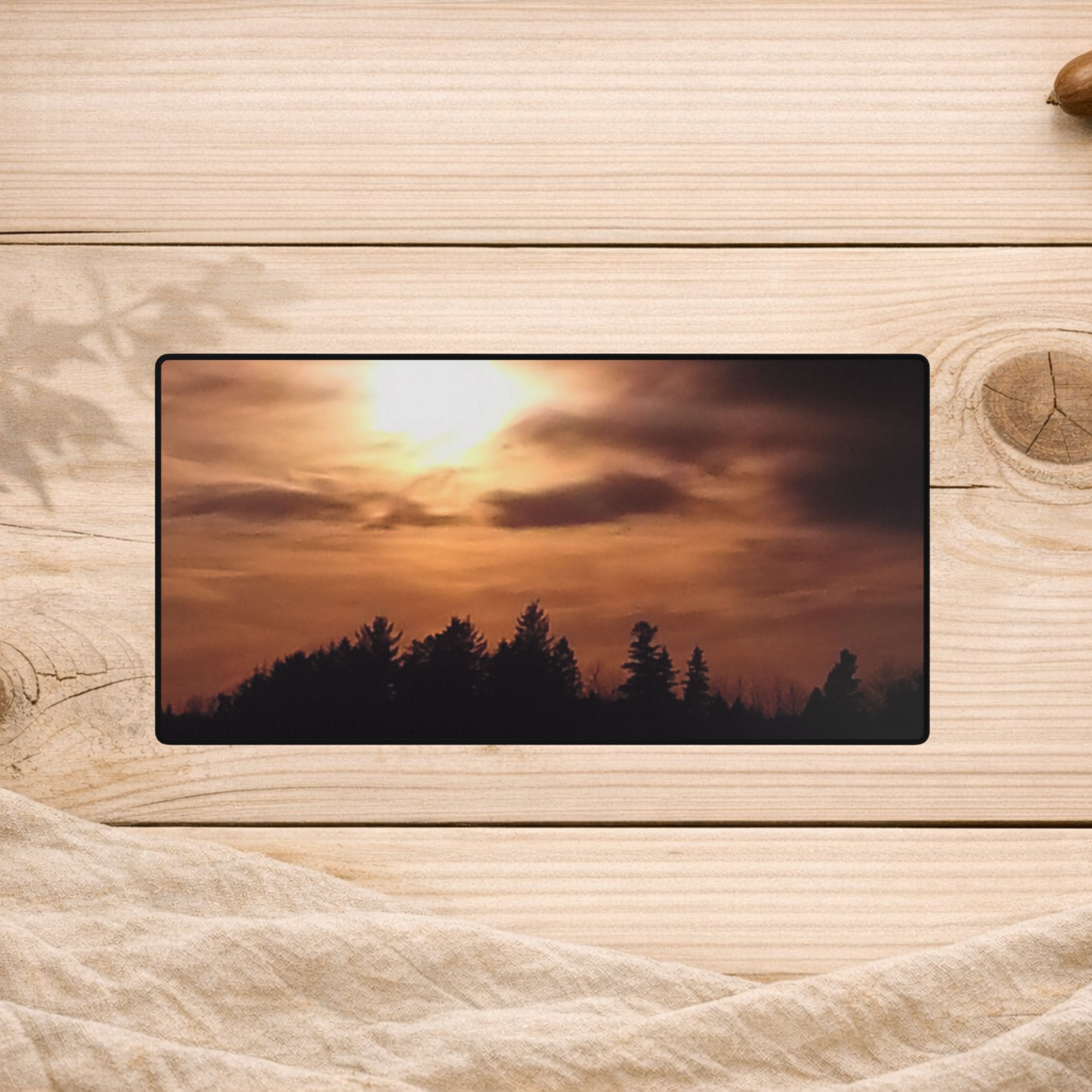 Amber Sanctuary | Sunset Forest Desk Mat | The Nurture Collection