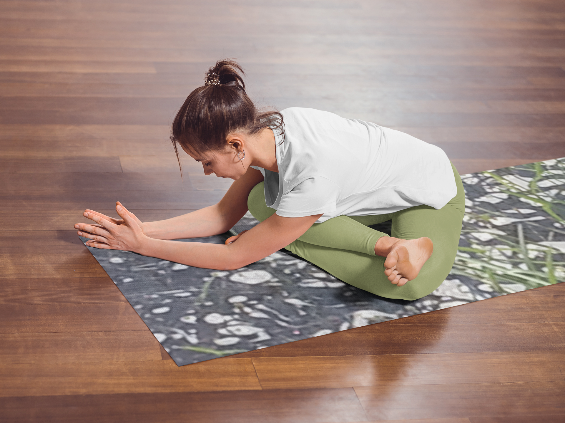 Deeply Rooted | Botanical Shadow Silhouette Yoga Mat | The Inspiration Collection