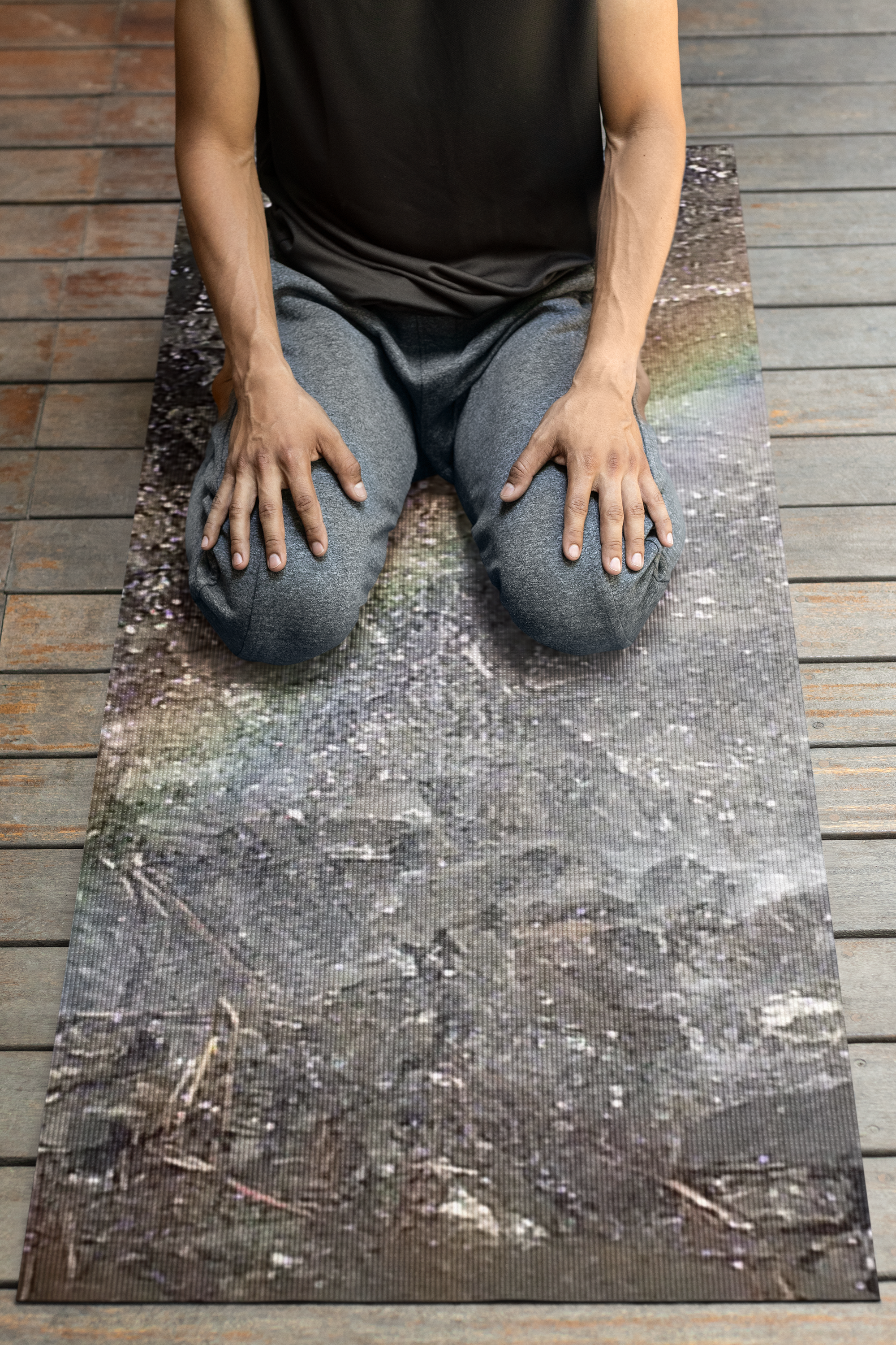 Prism Horizon | Rainbow Stone Yoga Mat | The Rooted Collection