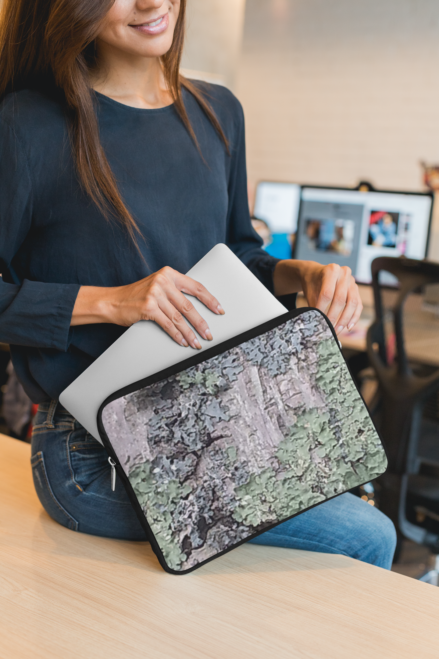 Crisp Perspective | Lichen Bark Laptop Sleeve | The Rooted Collection