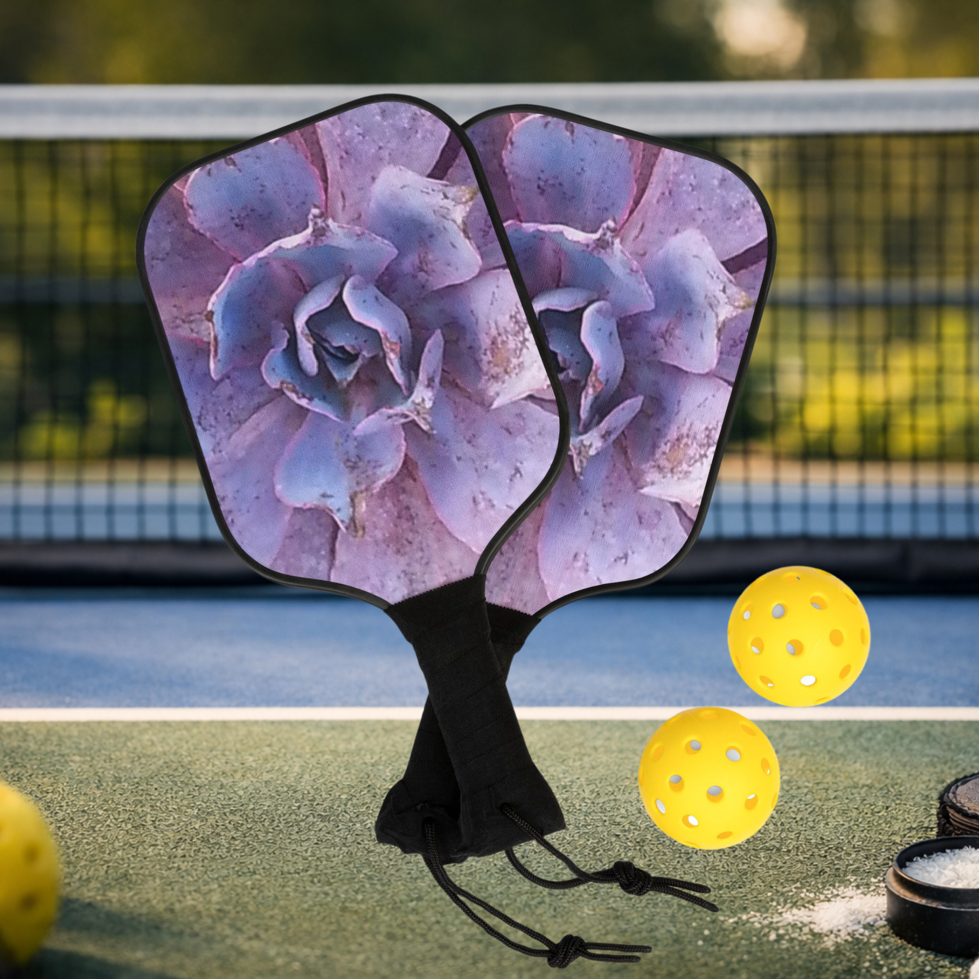 Mindful Bloom | Geometric Petal Texture Pickleball Kit | The Rooted Collection