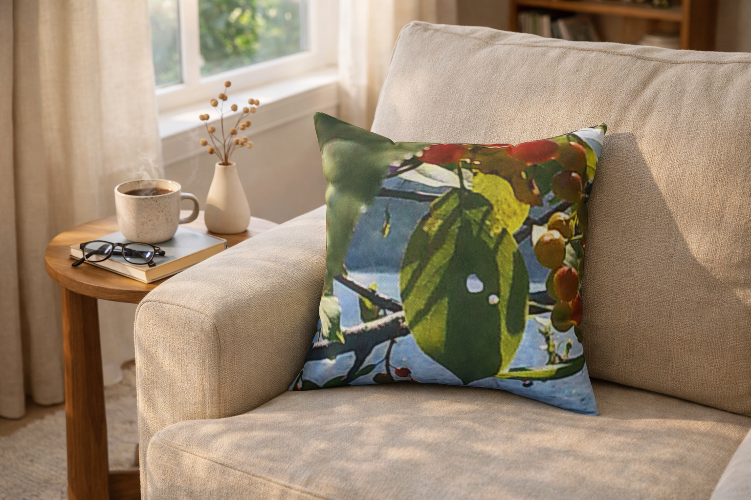 Vivid Sprig | Botanical Pillow | The Flow Collection