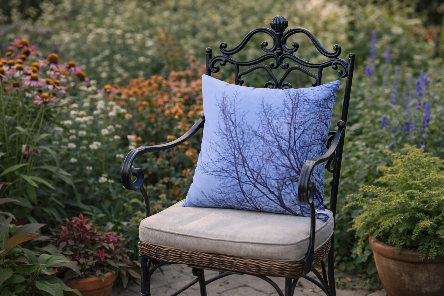 Azure Firmament | Vibrant Cloudscape Pillow | The Flow Collection