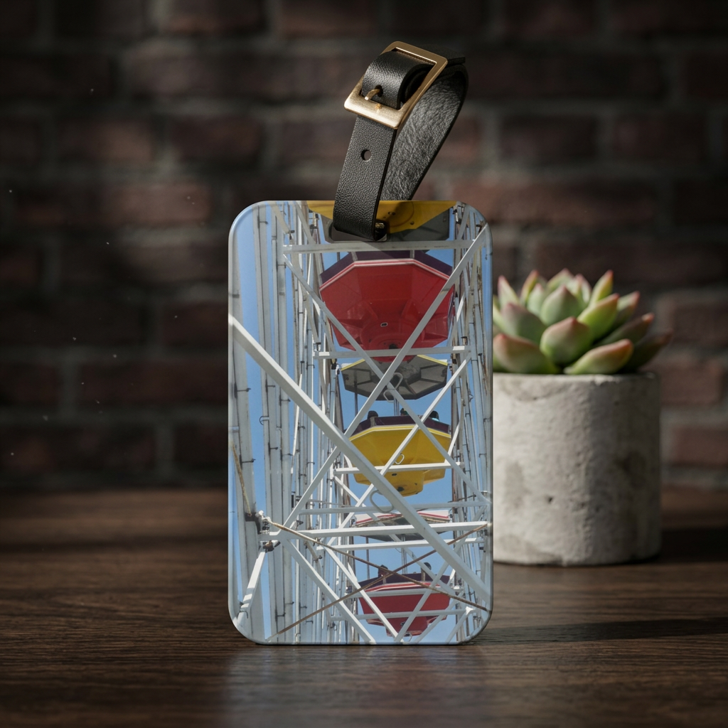 Prismatic Motion | Radiant Fairground Luggage Tag | The Flow Collection