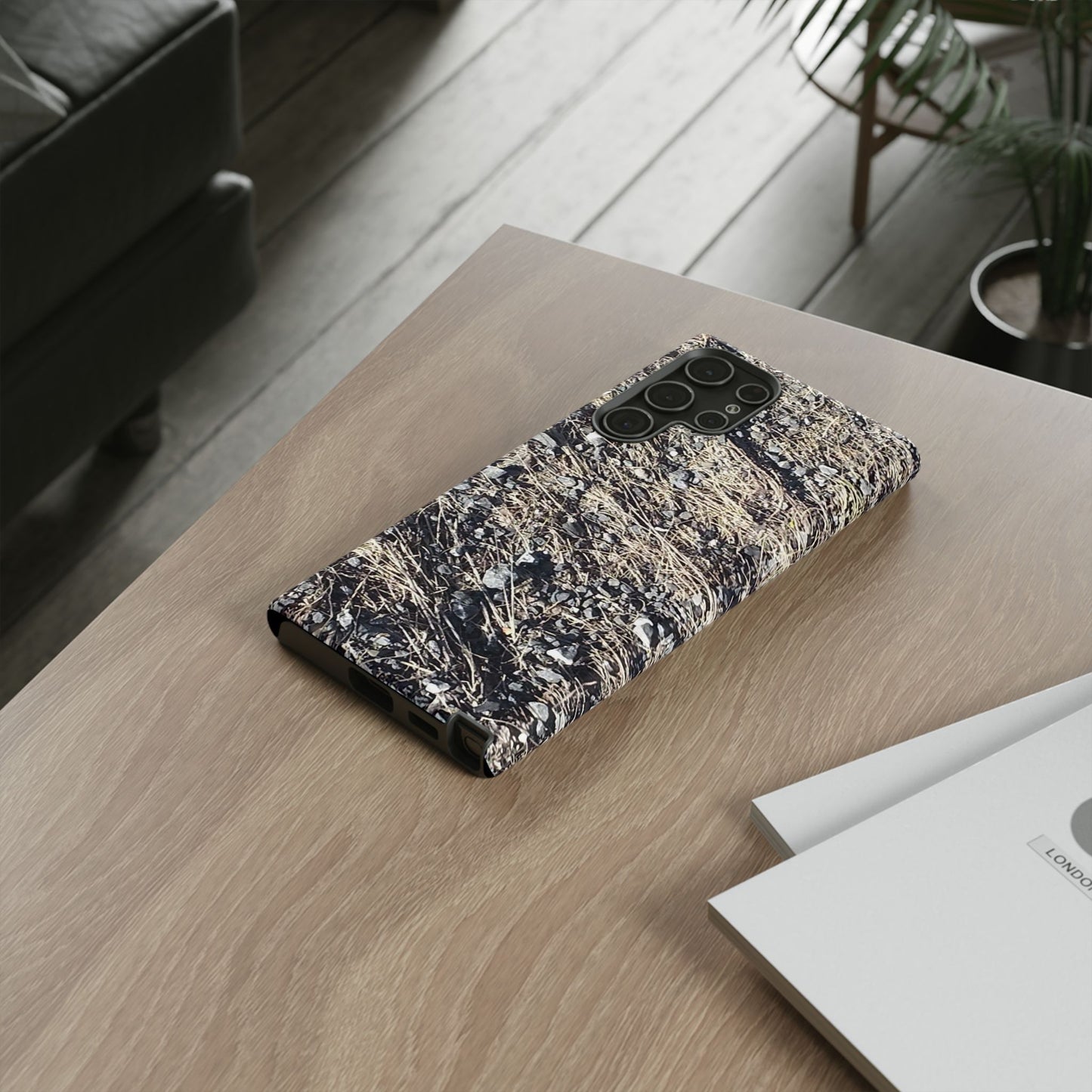 Phone Case -  Nature-Inspired Stone Bed Design for Outdoor Enthusiasts