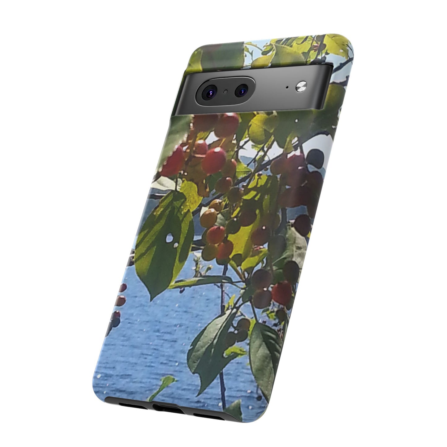 Phone Case - Nature-Inspired  - Vibrant Berry & Water Design