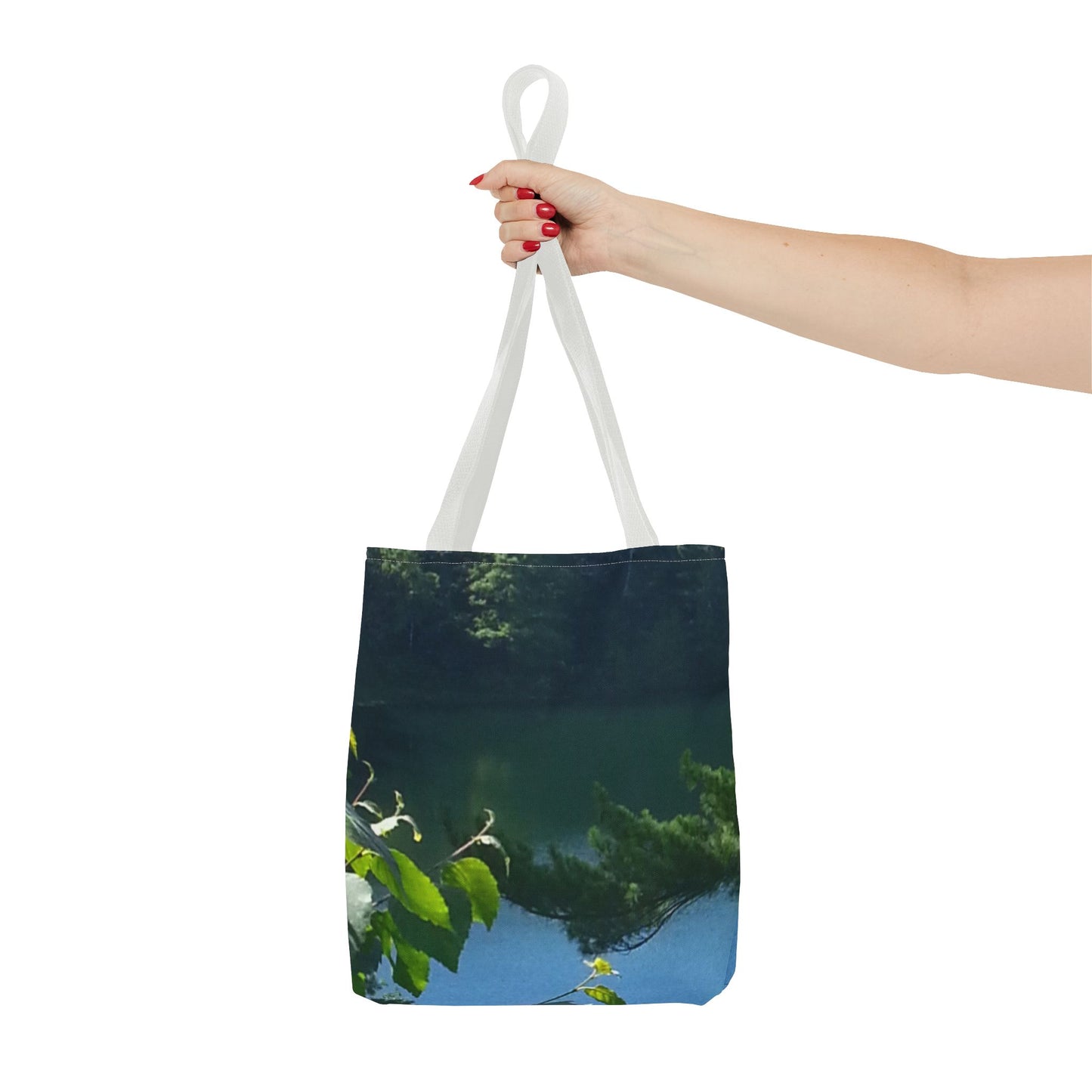 Tote Bag - Nature-inspired Looking Out at the Lake - Ideal for Outdoor Enthusiasts