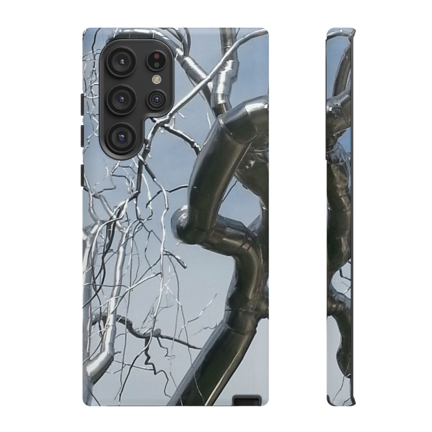 Phone Case - Durable Phone Protector with Bold Metal Nature-inspired Design