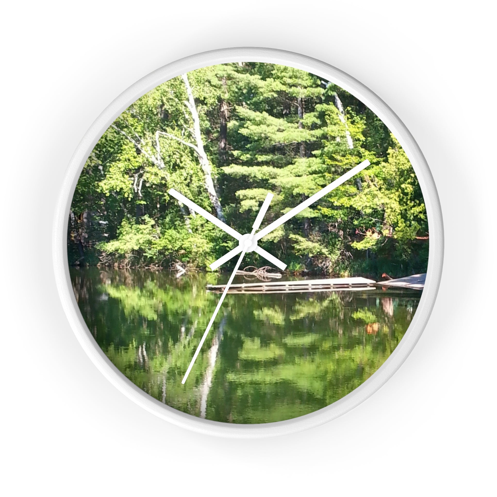 Quiet Wilds | Hushed Forest Canopy Silent Glass Clock | The Nurture Collection