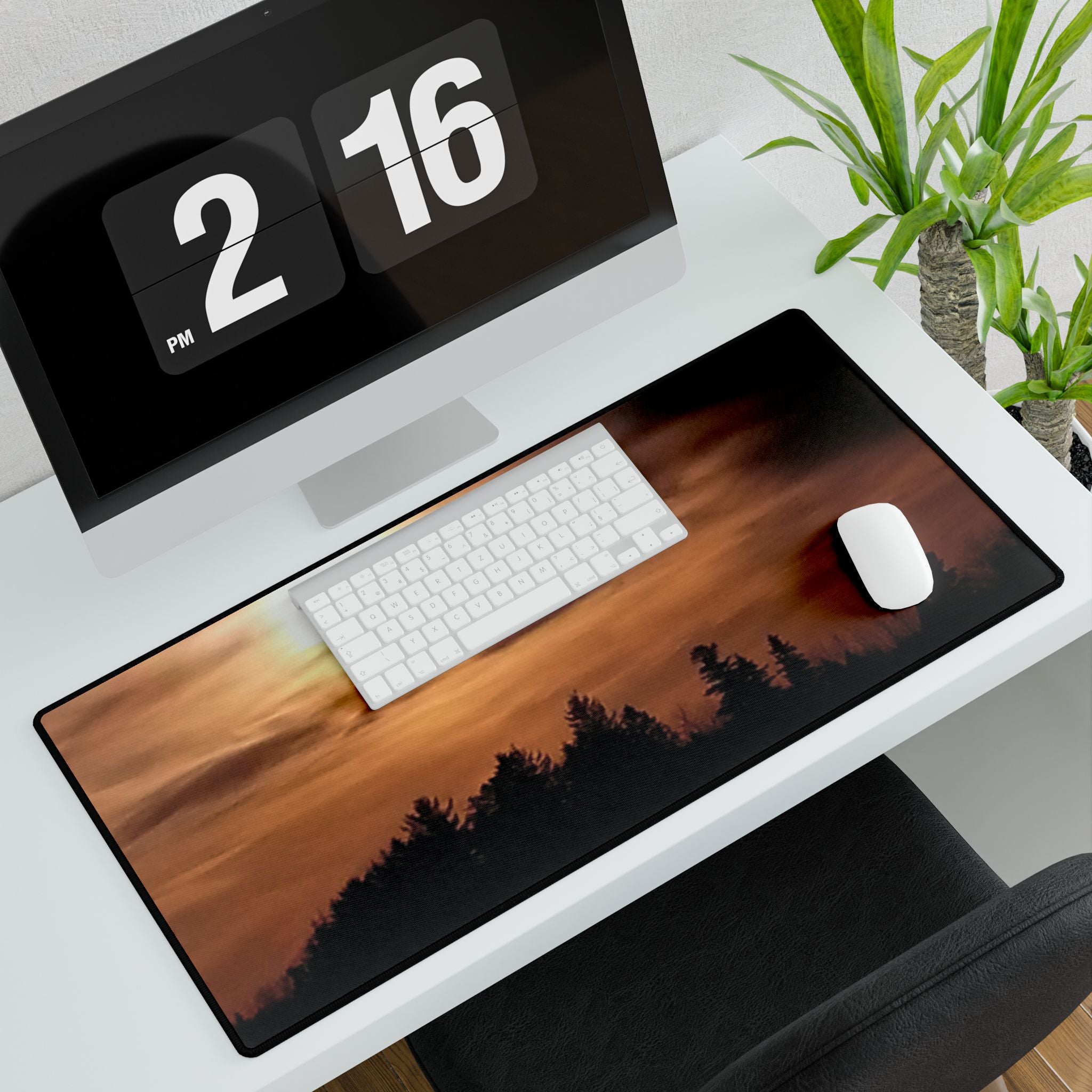 Amber Sanctuary | Sunset Forest Desk Mat | The Nurture Collection