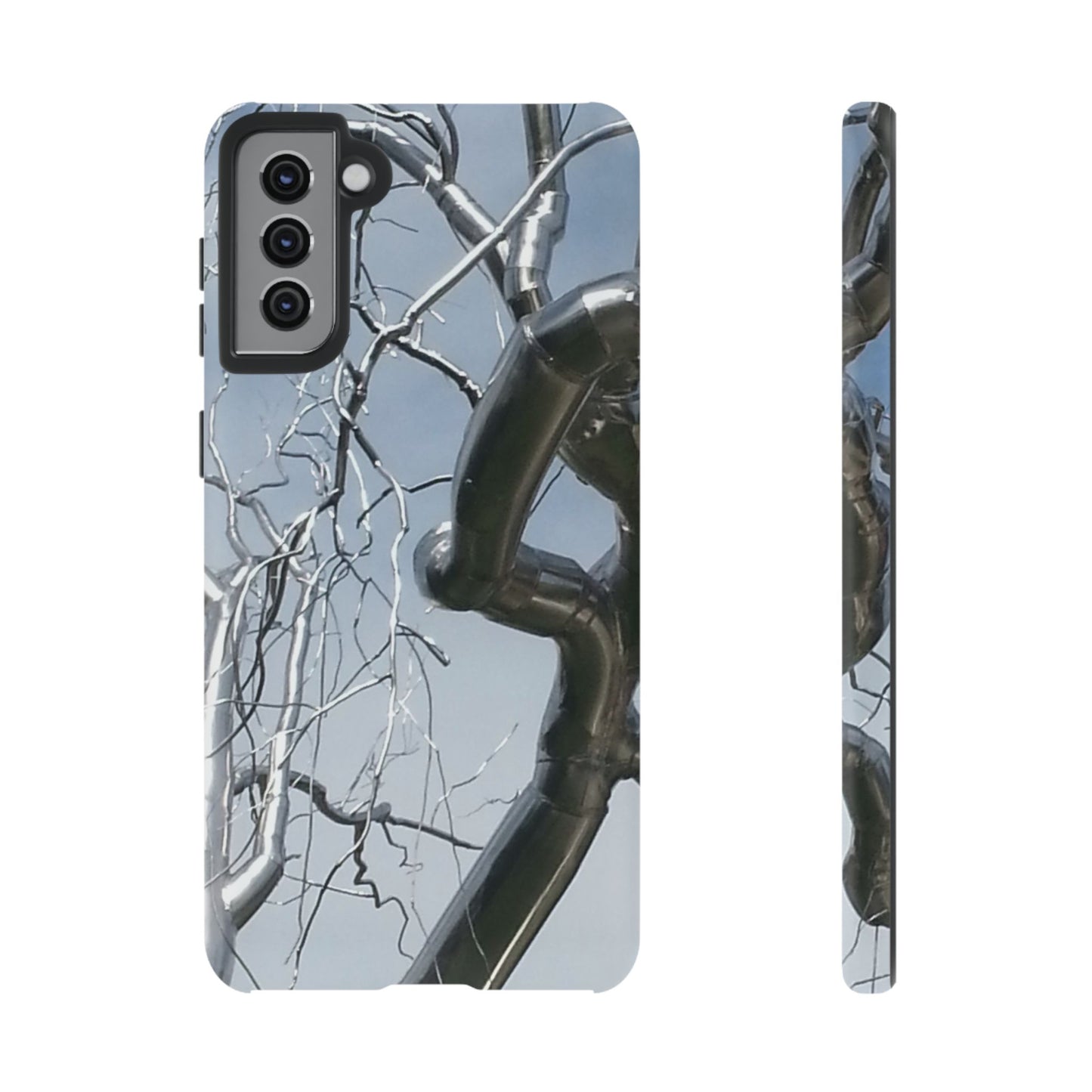 Phone Case - Durable Phone Protector with Bold Metal Nature-inspired Design