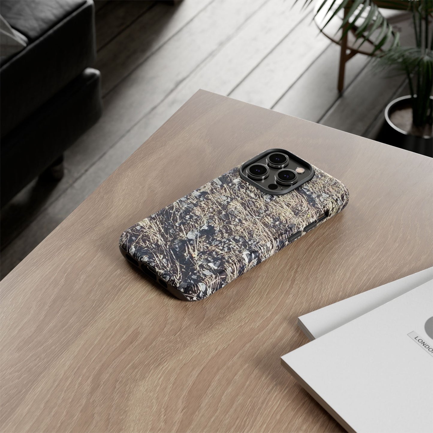 Phone Case -  Nature-Inspired Stone Bed Design for Outdoor Enthusiasts