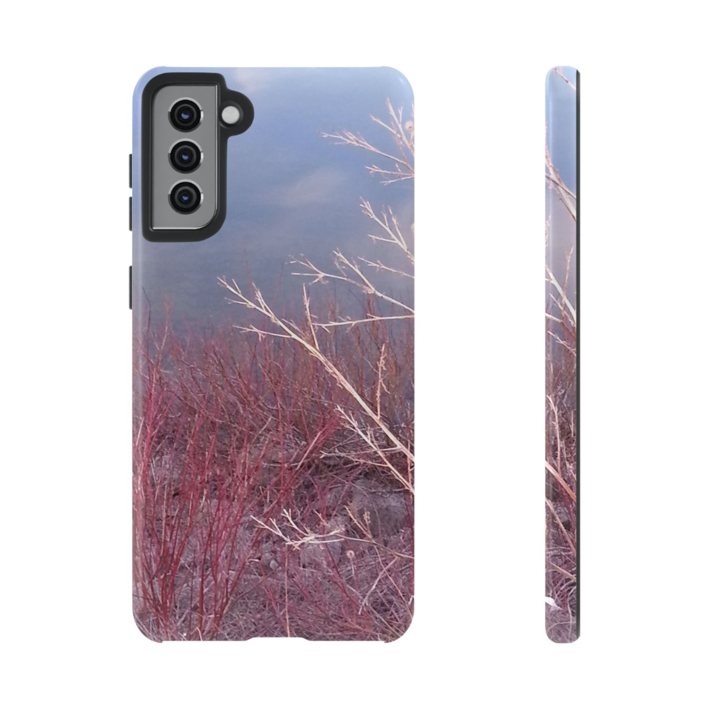 Phone Case - Nature-Inspired Winter Branches Coral Color