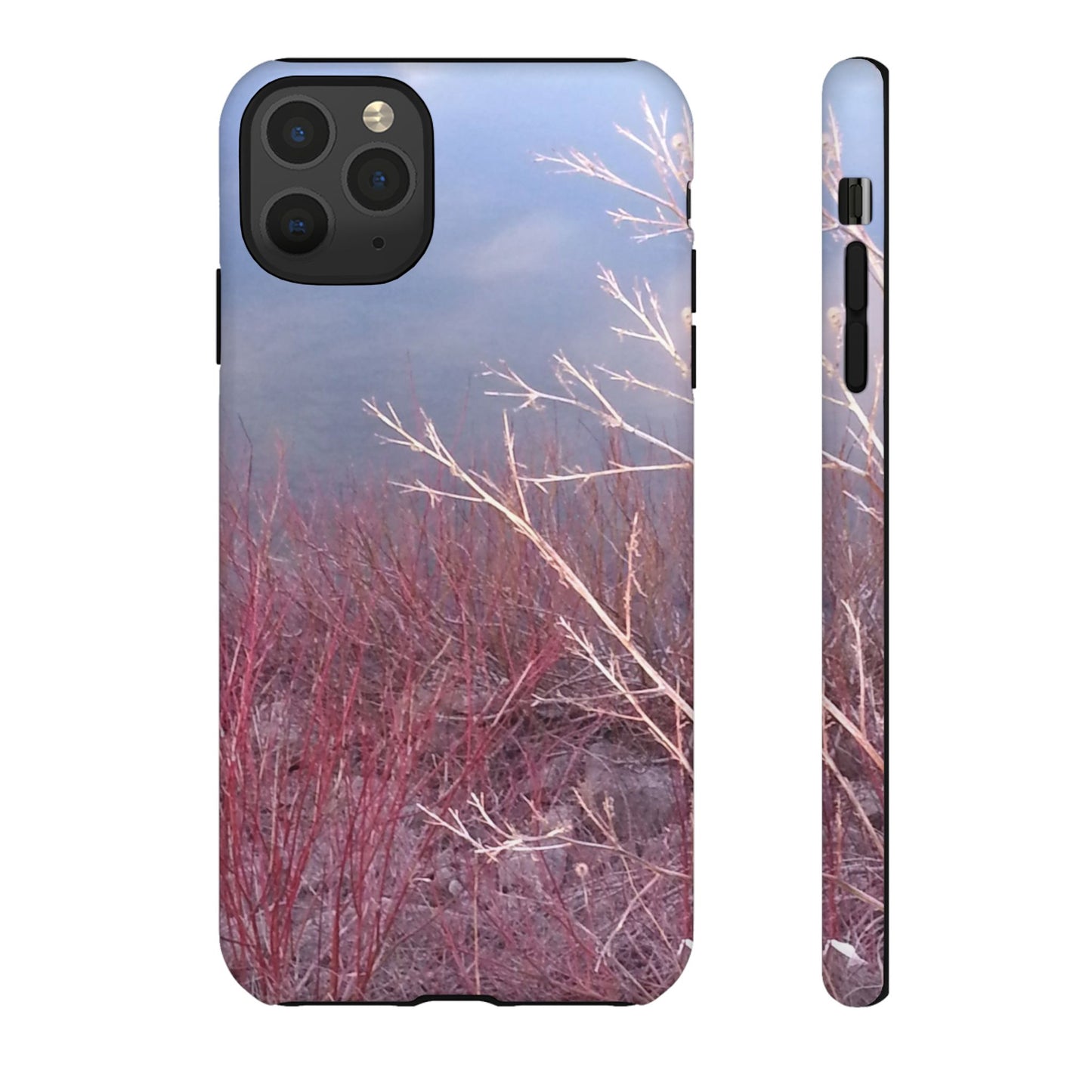 Phone Case - Nature-Inspired Winter Branches Coral Color