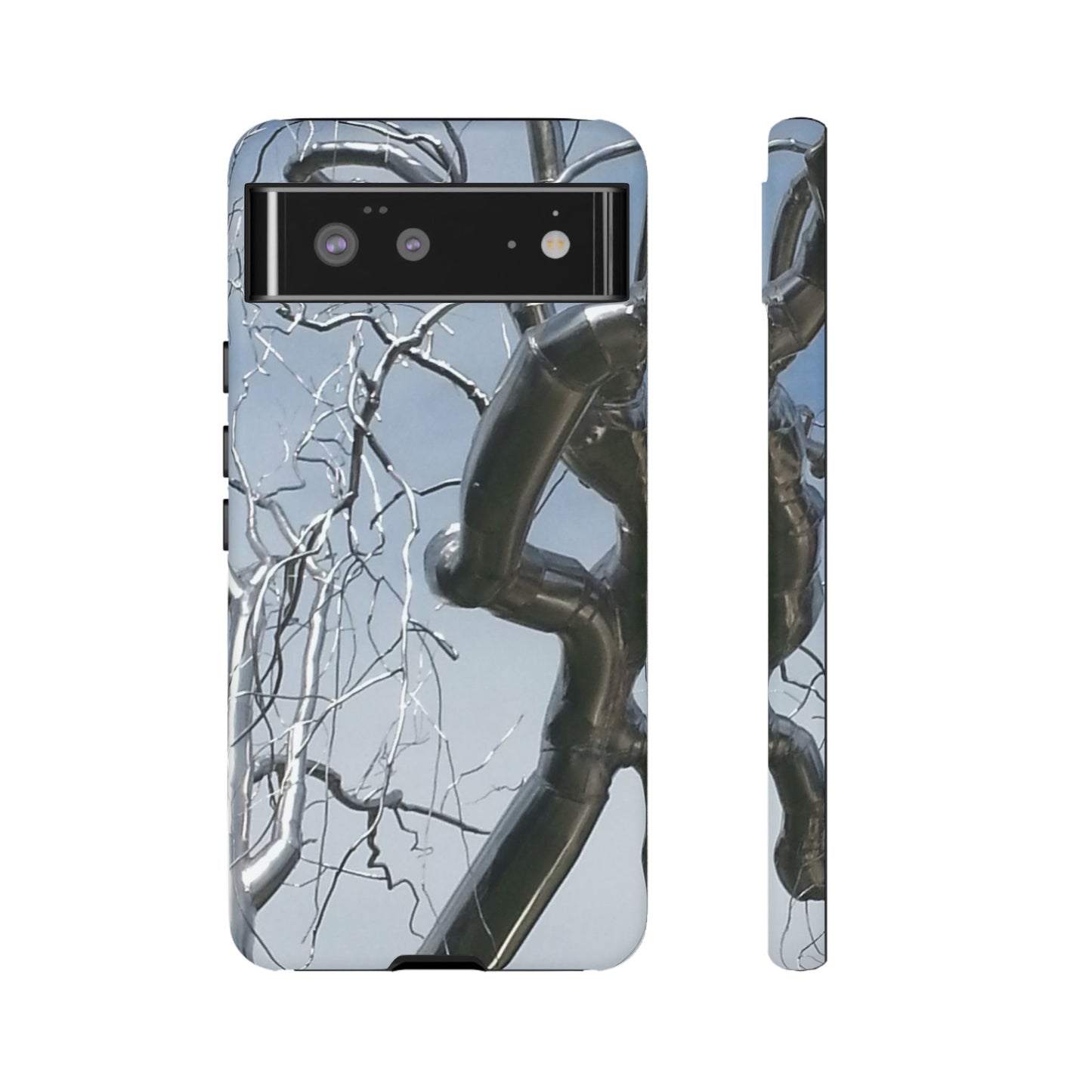 Phone Case - Durable Phone Protector with Bold Metal Nature-inspired Design