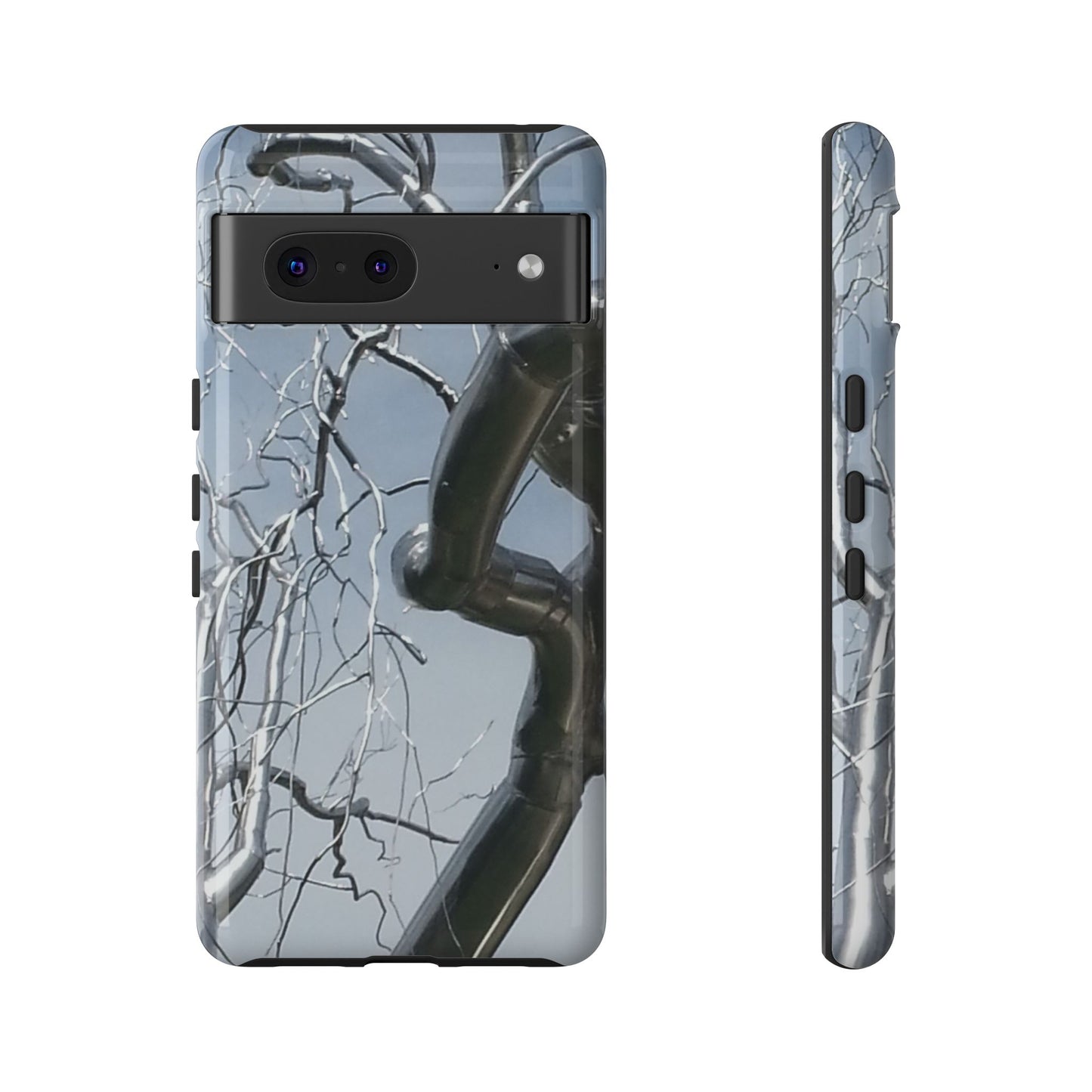 Phone Case - Durable Phone Protector with Bold Metal Nature-inspired Design