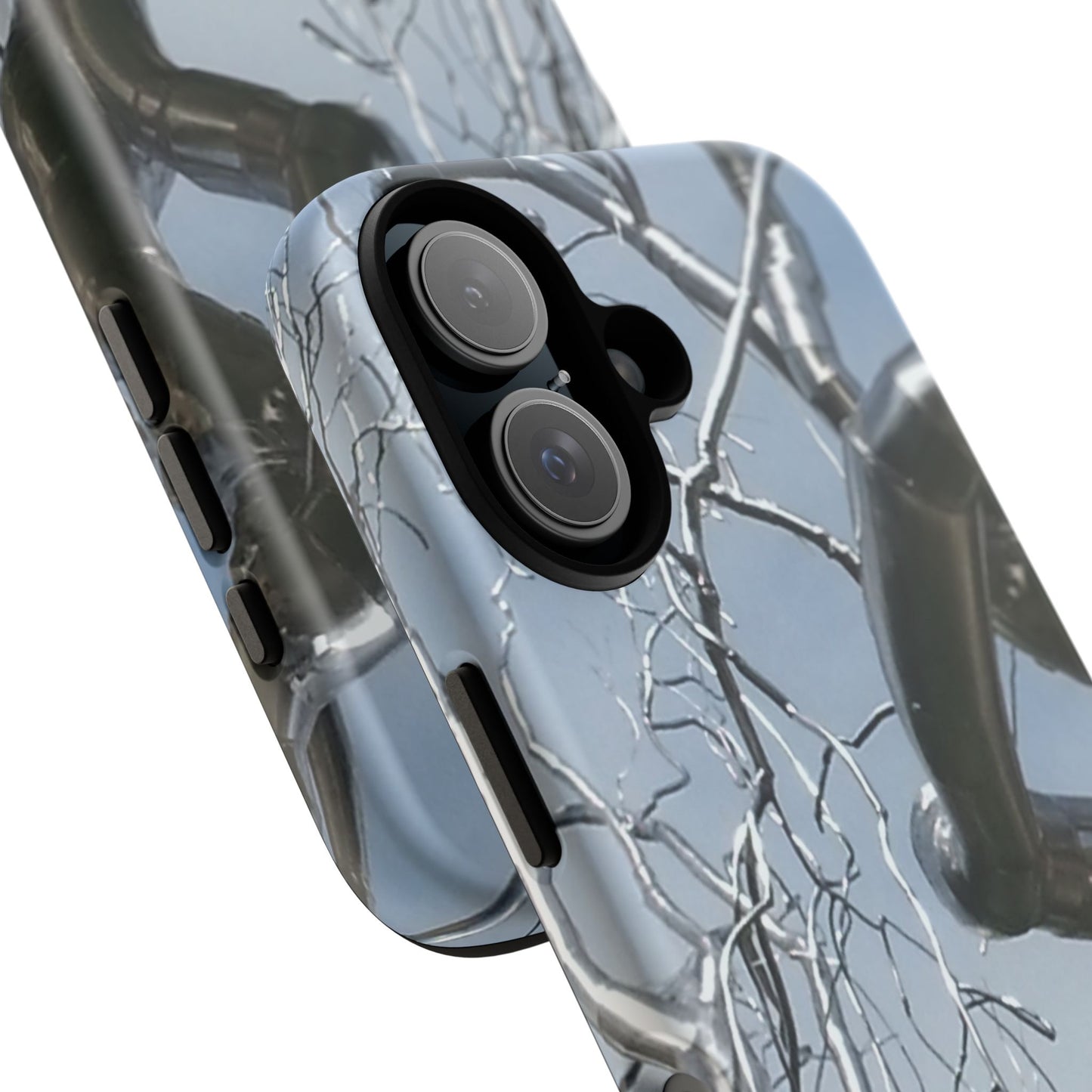 Phone Case - Durable Phone Protector with Bold Metal Nature-inspired Design