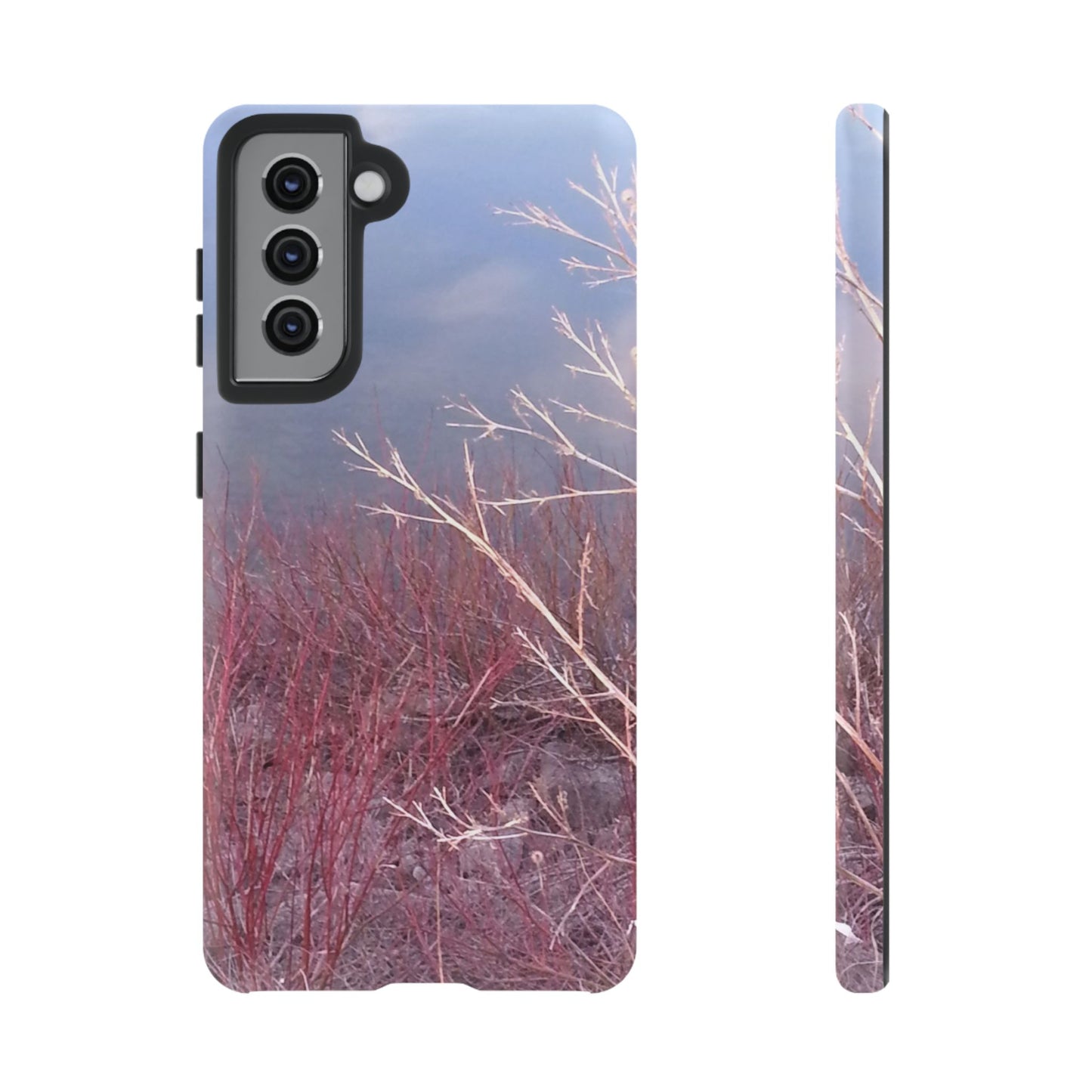 Phone Case - Nature-Inspired Winter Branches Coral Color