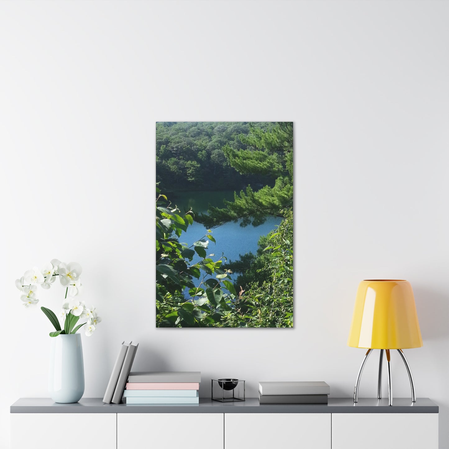 Canvas Art - Nature-inspired Overlooking the Lake