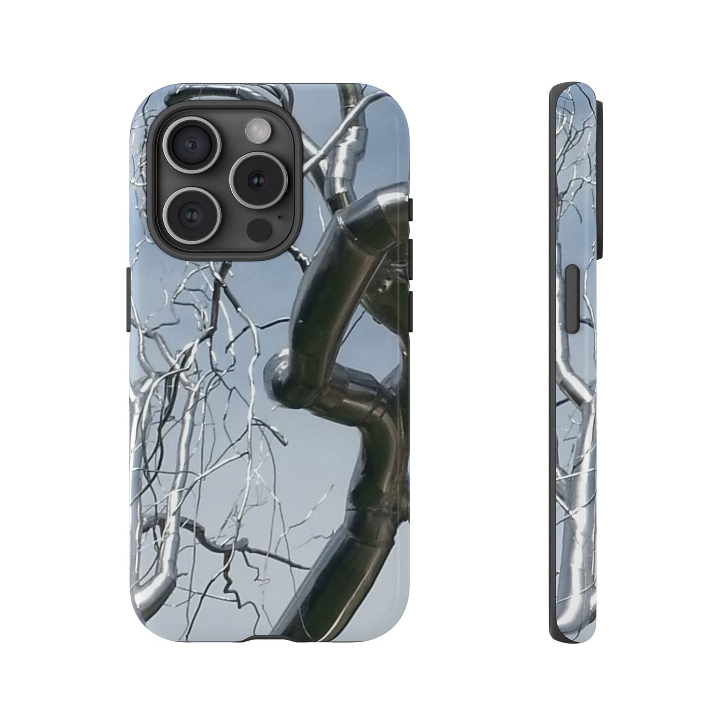 Phone Case - Durable Phone Protector with Bold Metal Nature-inspired Design