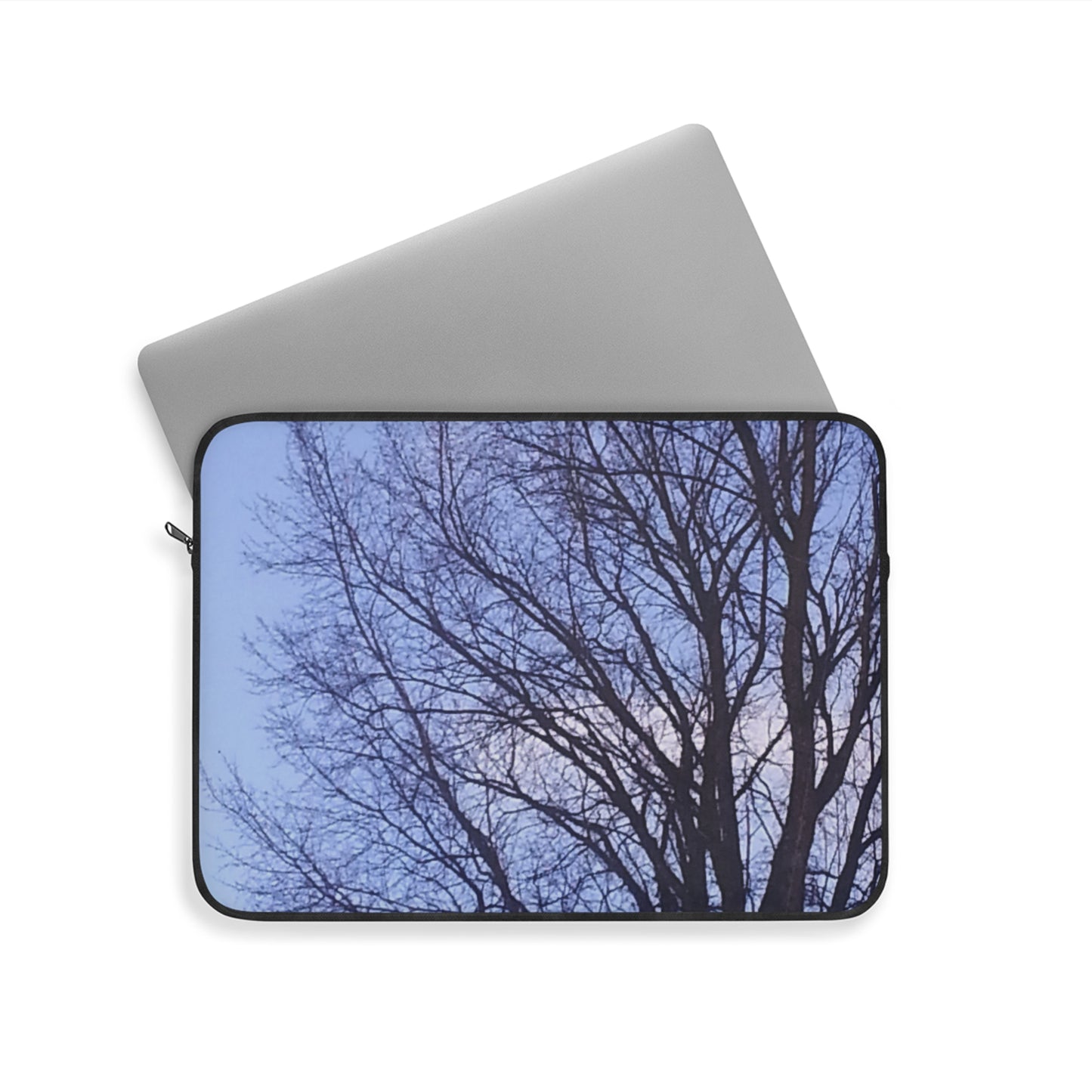 Laptop Sleeve - Photo of Tree Silhouette against Blue Sky