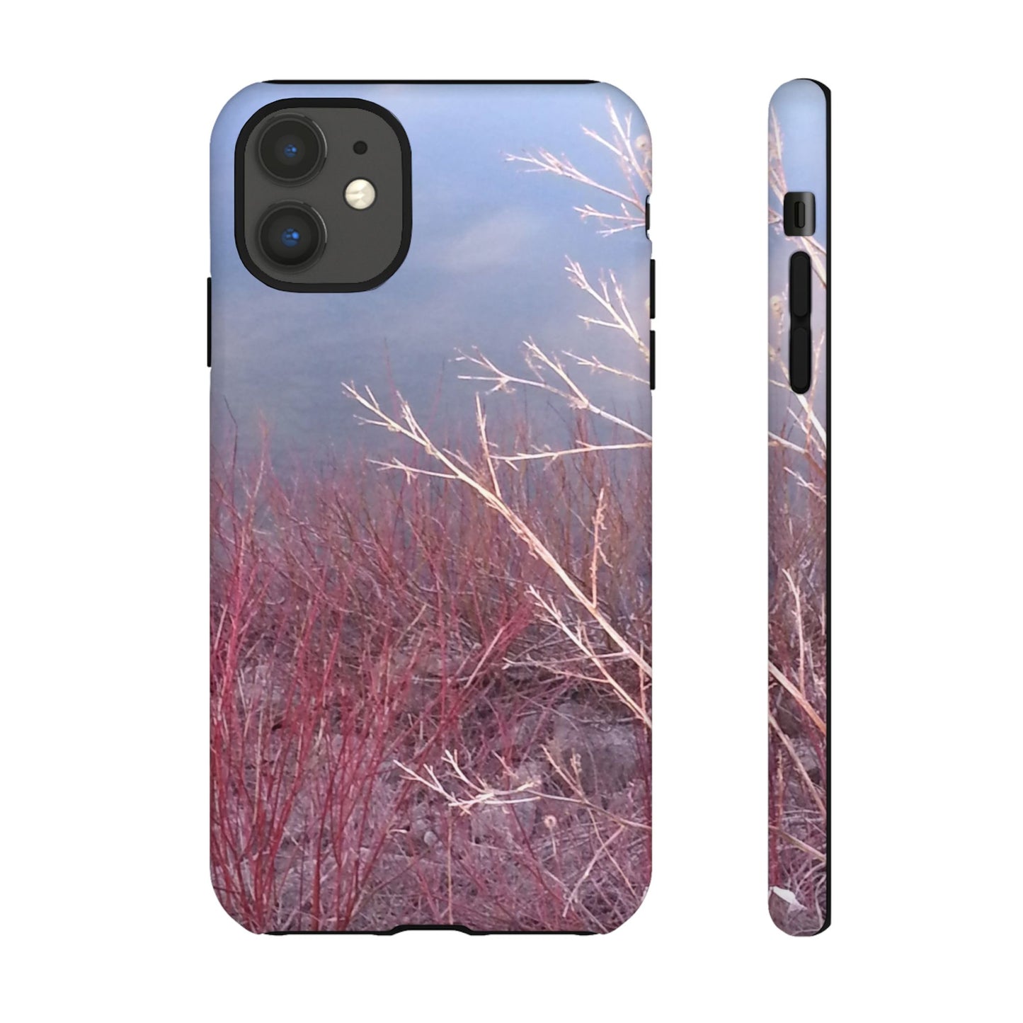 Phone Case - Nature-Inspired Winter Branches Coral Color