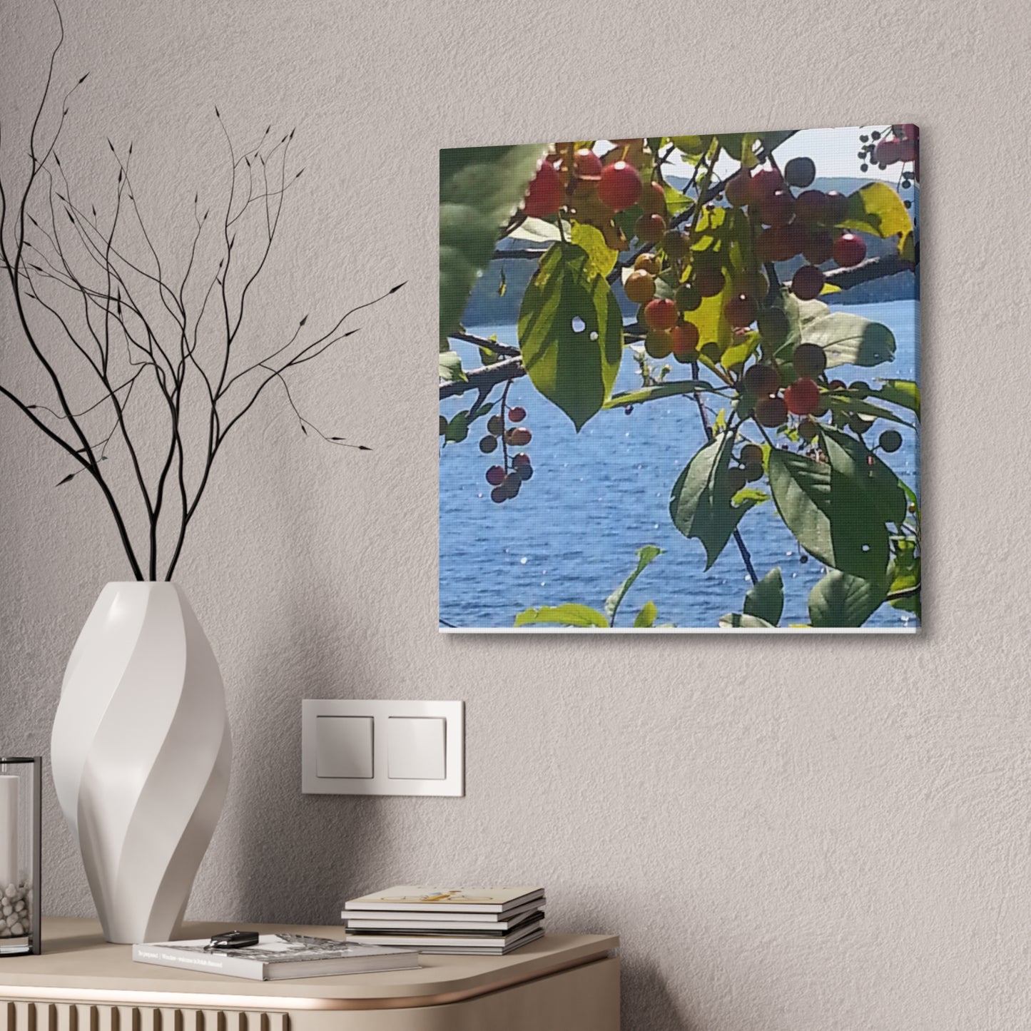 Canvas Art  Nature-Inspired - Scenic Berry Branch