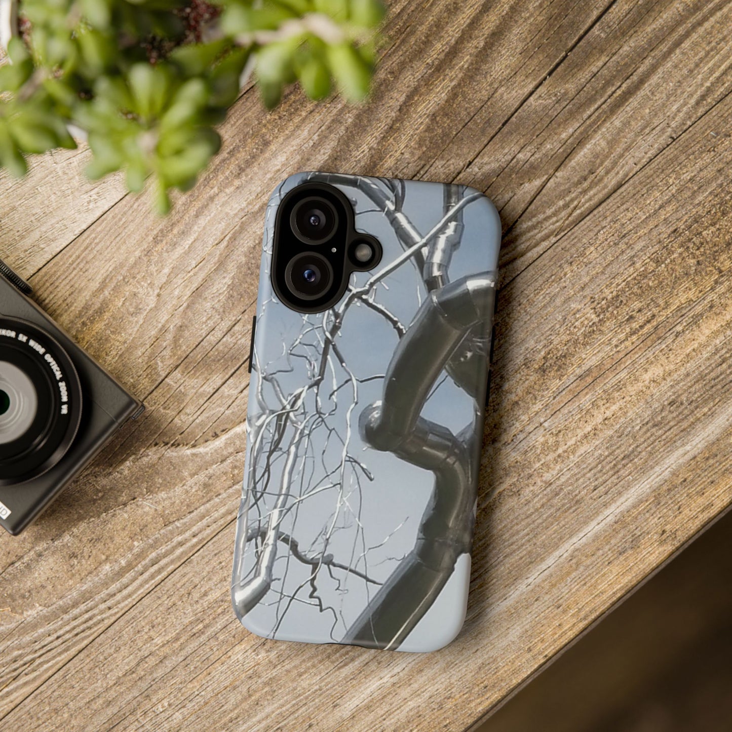 Phone Case - Durable Phone Protector with Bold Metal Nature-inspired Design