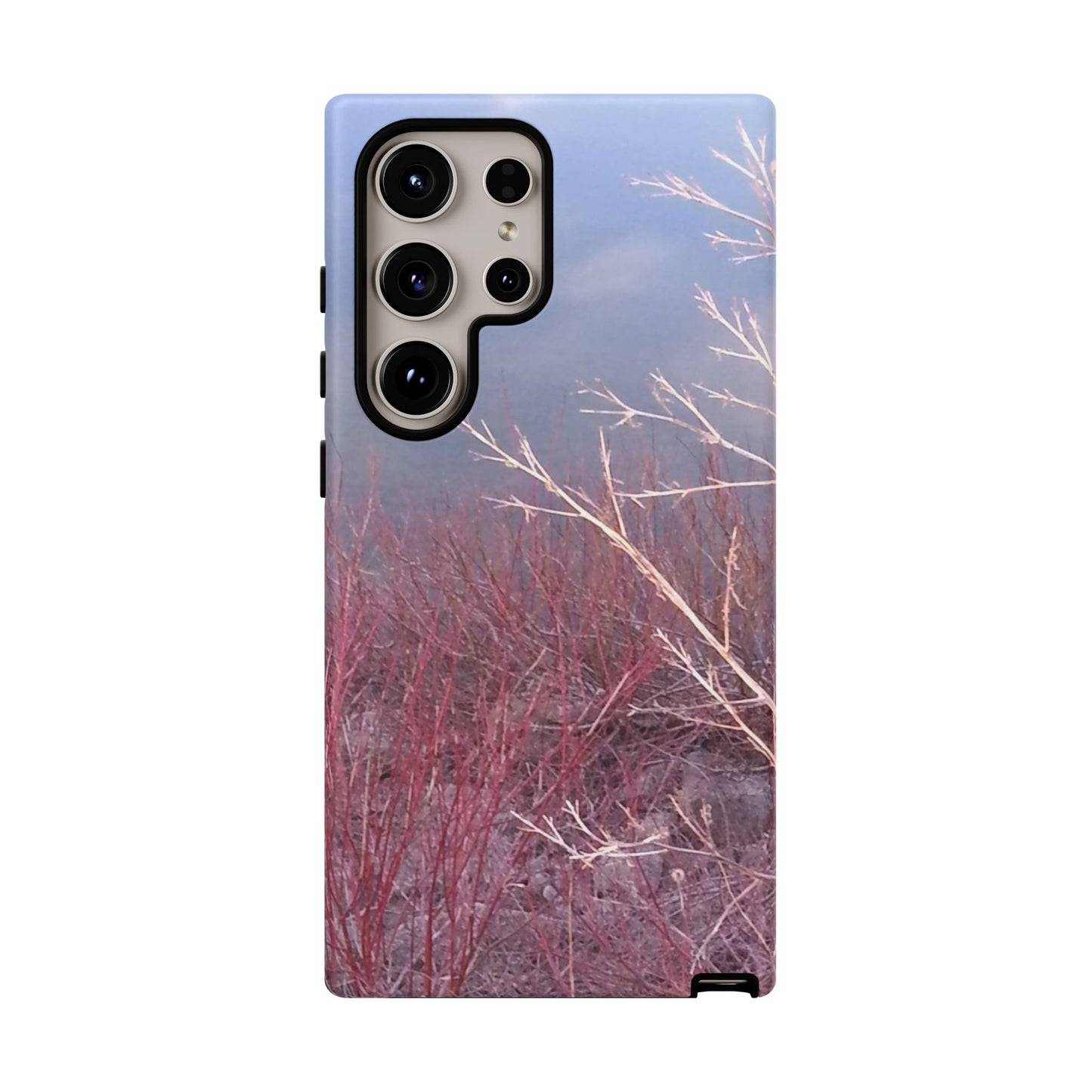 Phone Case - Nature-Inspired Winter Branches Coral Color