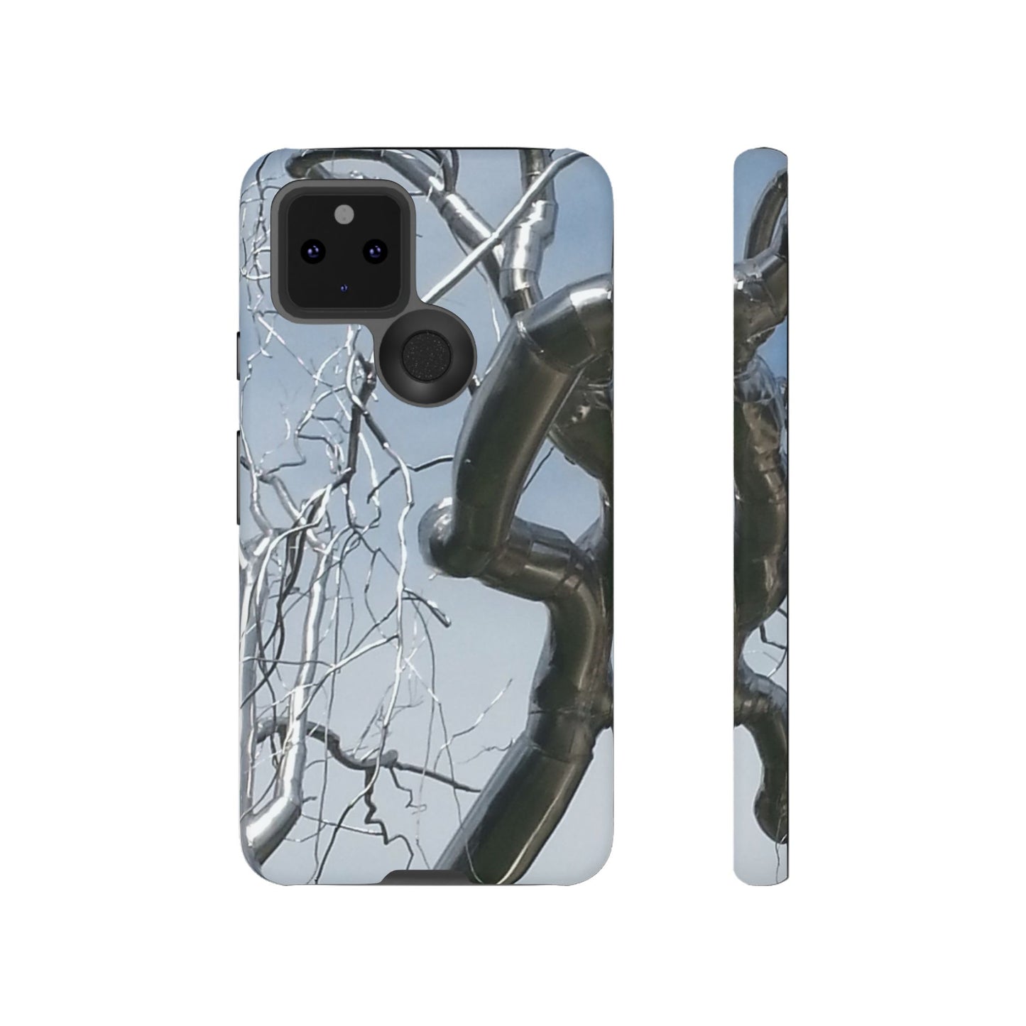 Phone Case - Durable Phone Protector with Bold Metal Nature-inspired Design