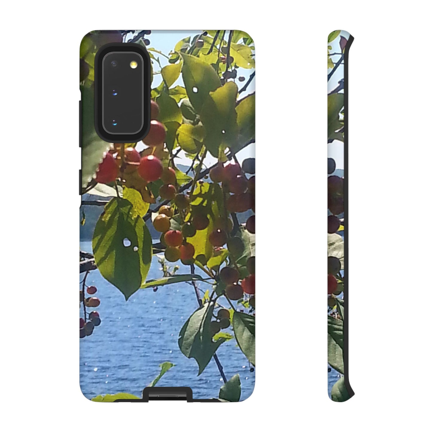 Phone Case - Nature-Inspired  - Vibrant Berry & Water Design