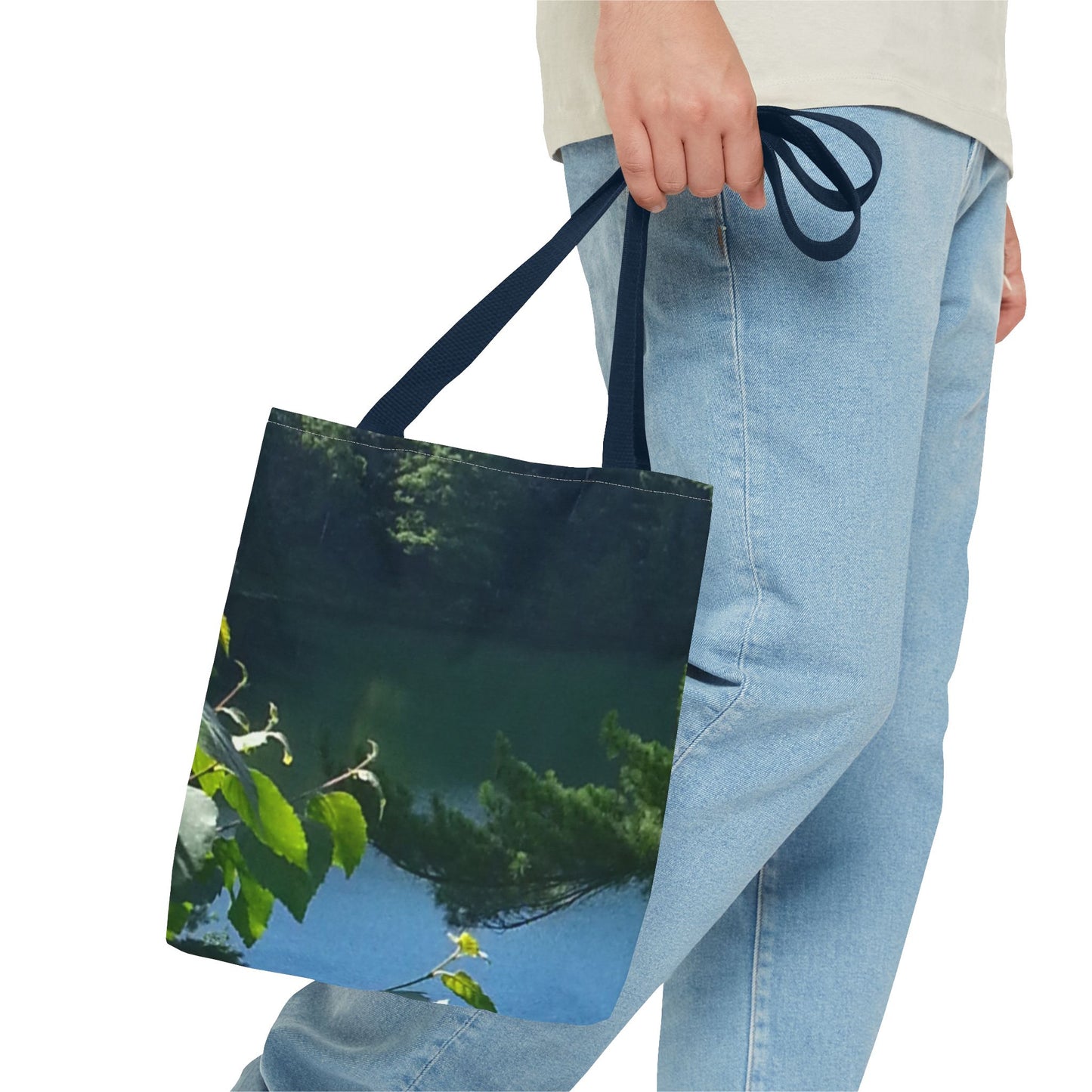 Tote Bag - Nature-inspired Looking Out at the Lake - Ideal for Outdoor Enthusiasts