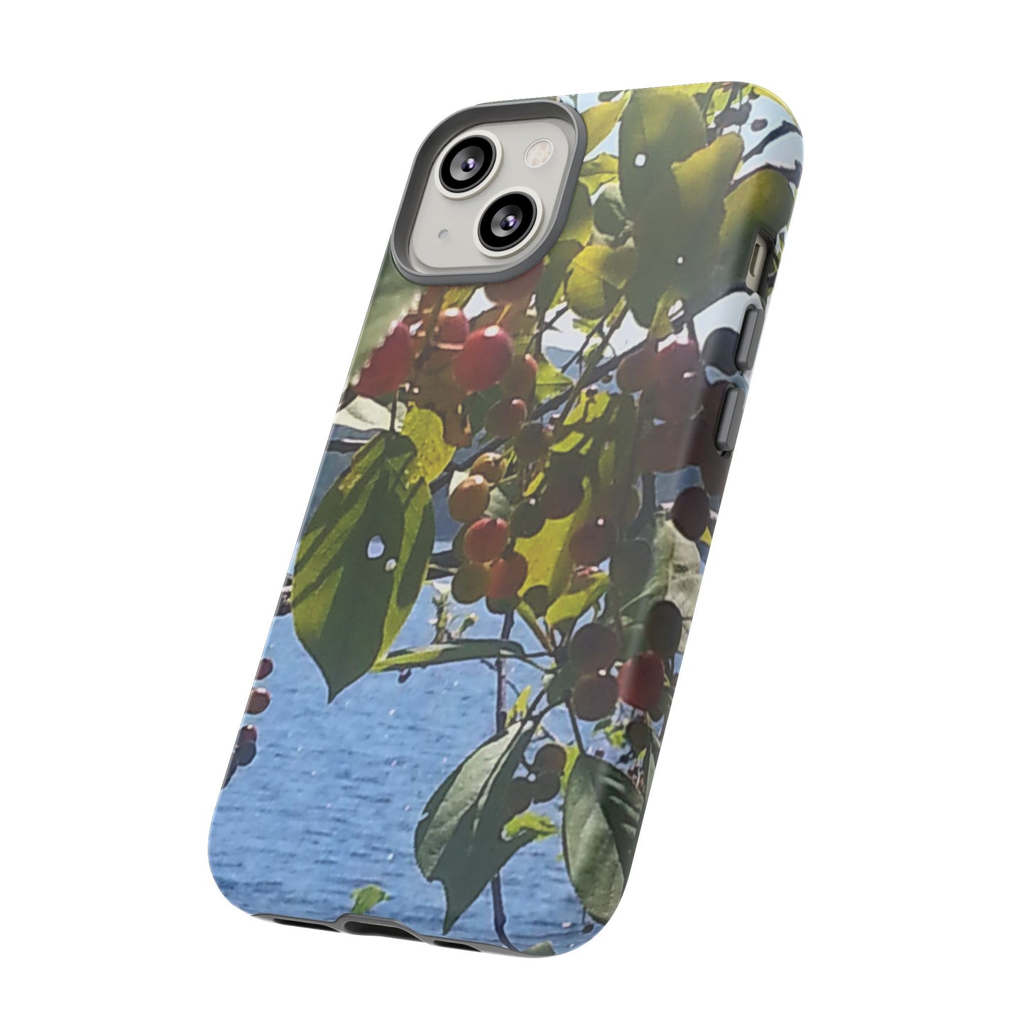 Phone Case - Nature-Inspired  - Vibrant Berry & Water Design